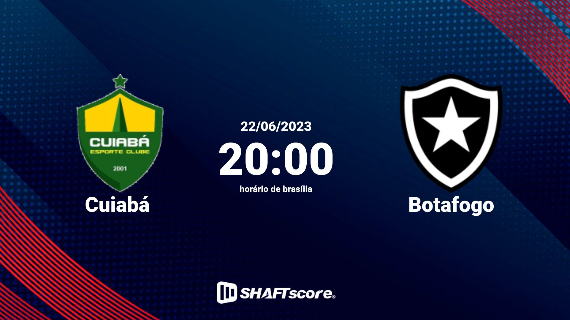 Estatísticas do jogo Cuiabá vs Botafogo 22.06 20:00