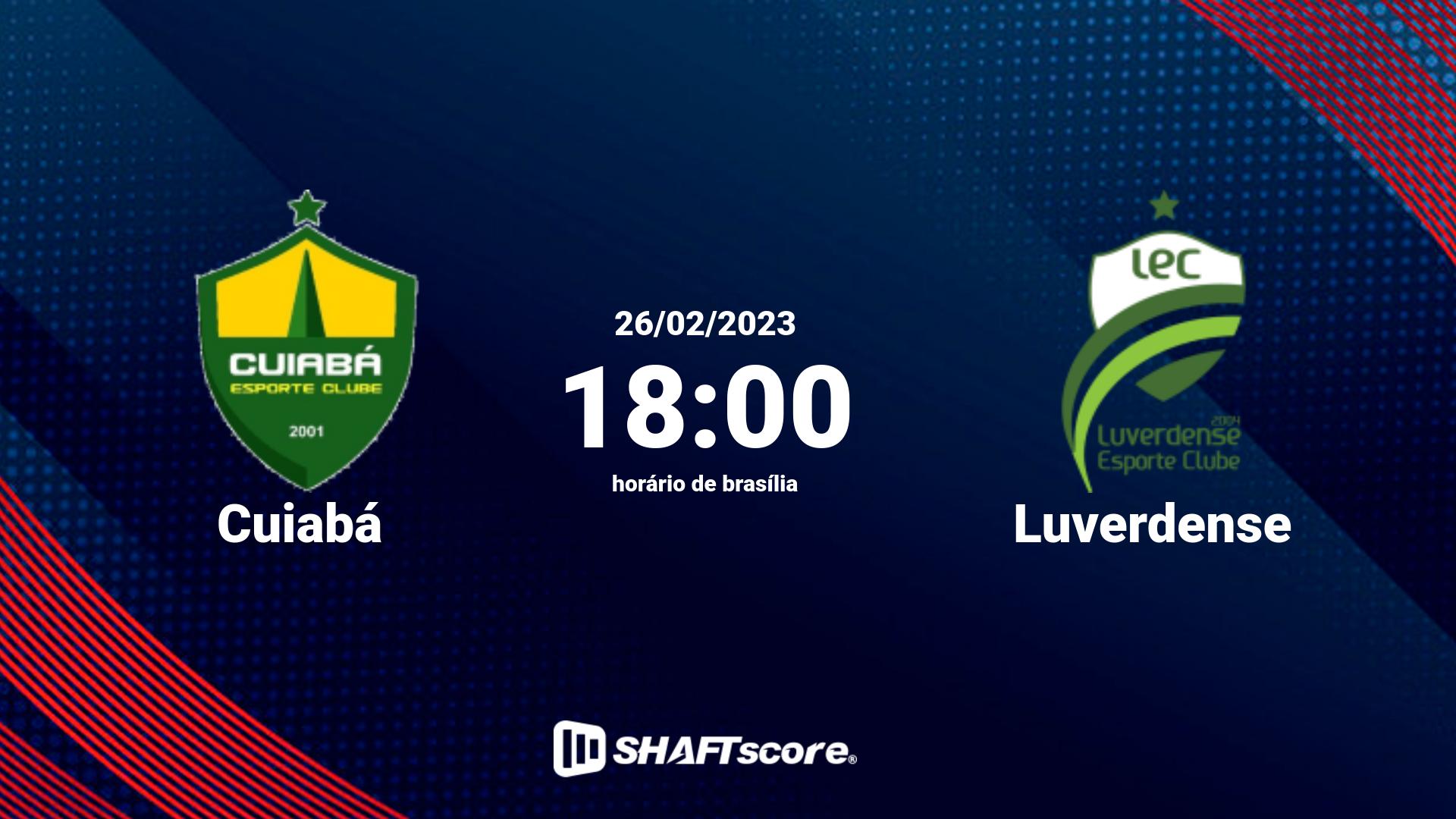 Estatísticas do jogo Cuiabá vs Luverdense 26.02 18:00