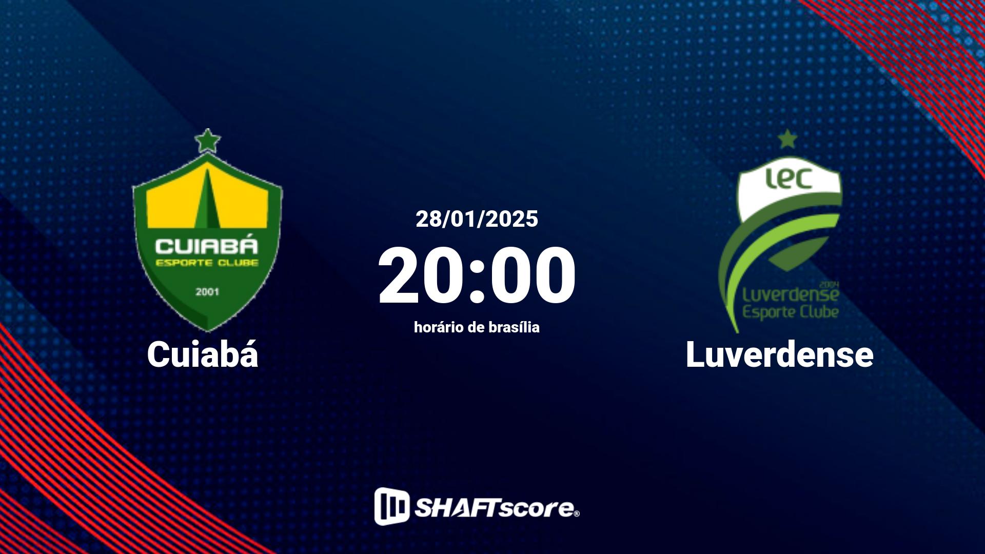 Estatísticas do jogo Cuiabá vs Luverdense 28.01 20:00