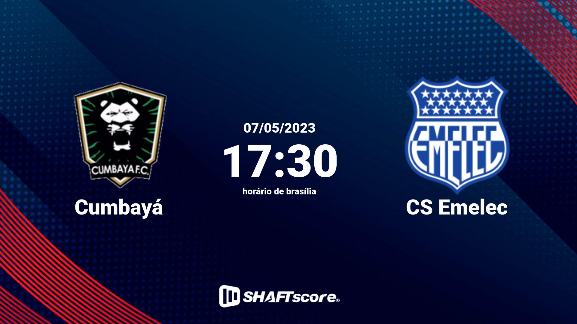 Estatísticas do jogo Cumbayá vs CS Emelec 07.05 17:30