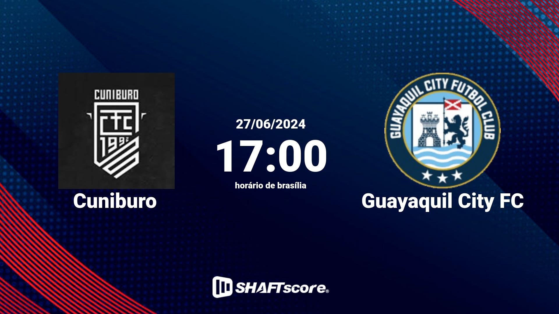 Estatísticas do jogo Cuniburo vs Guayaquil City FC 27.06 17:00