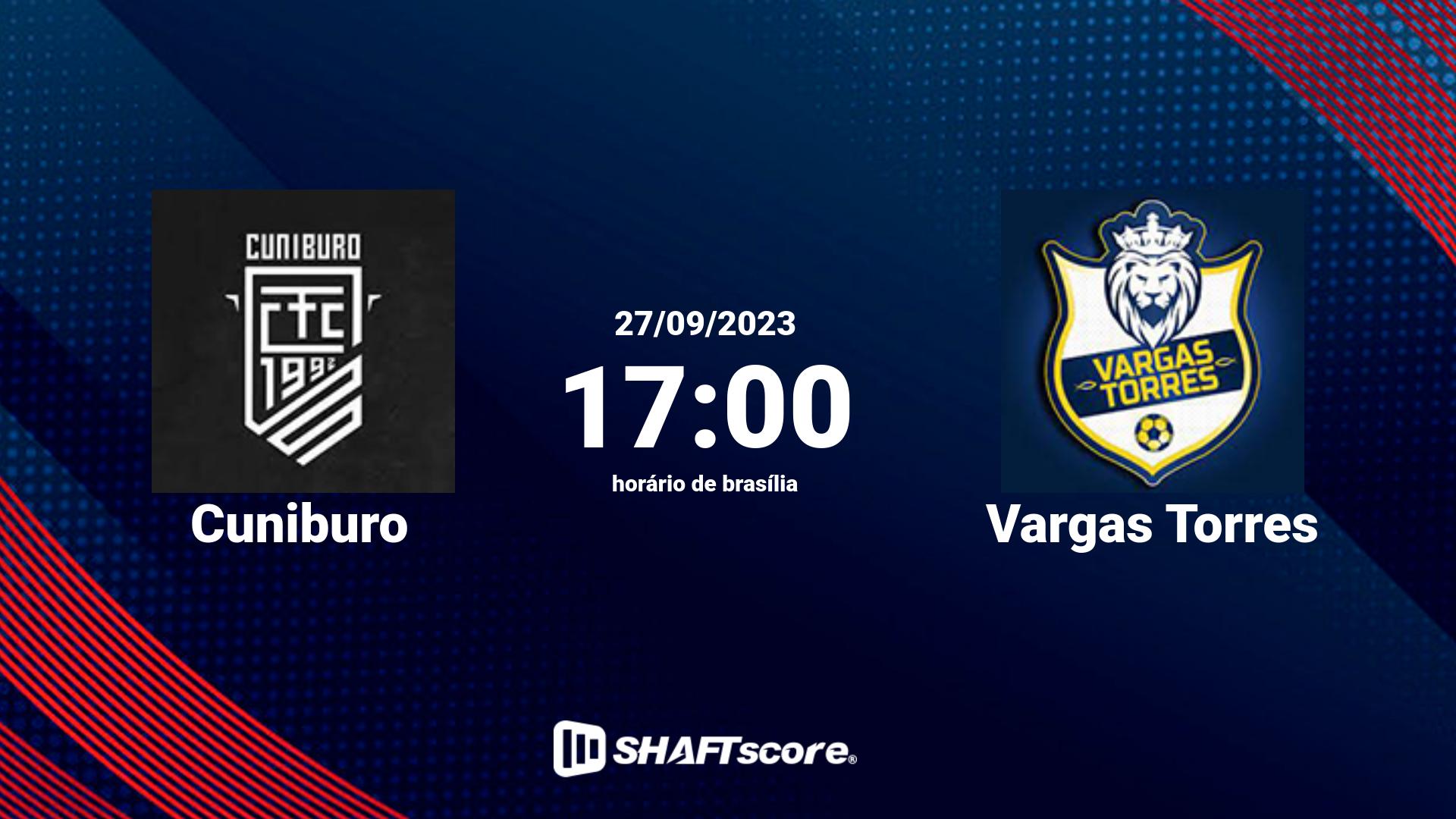 Estatísticas do jogo Cuniburo vs Vargas Torres 27.09 17:00