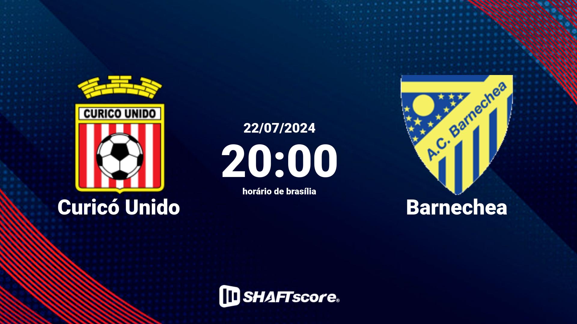 Estatísticas do jogo Curicó Unido vs Barnechea 22.07 20:00