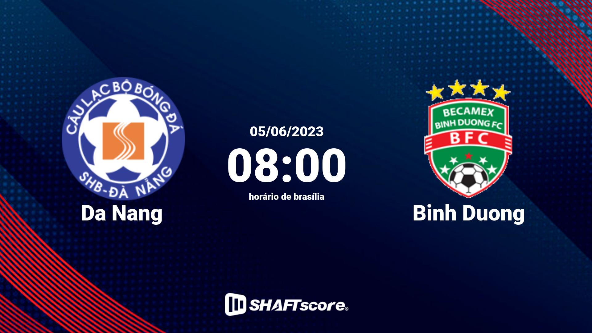 Estatísticas do jogo Da Nang vs Binh Duong 05.06 08:00