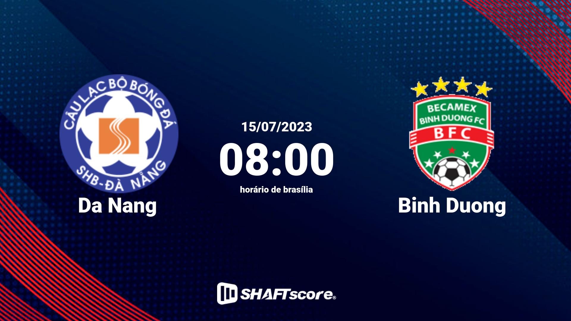 Estatísticas do jogo Da Nang vs Binh Duong 15.07 08:00