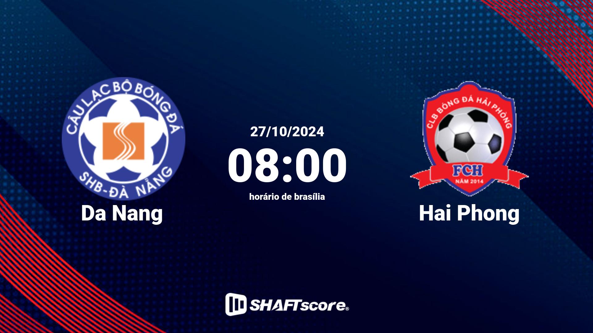 Estatísticas do jogo Da Nang vs Hai Phong 27.10 08:00