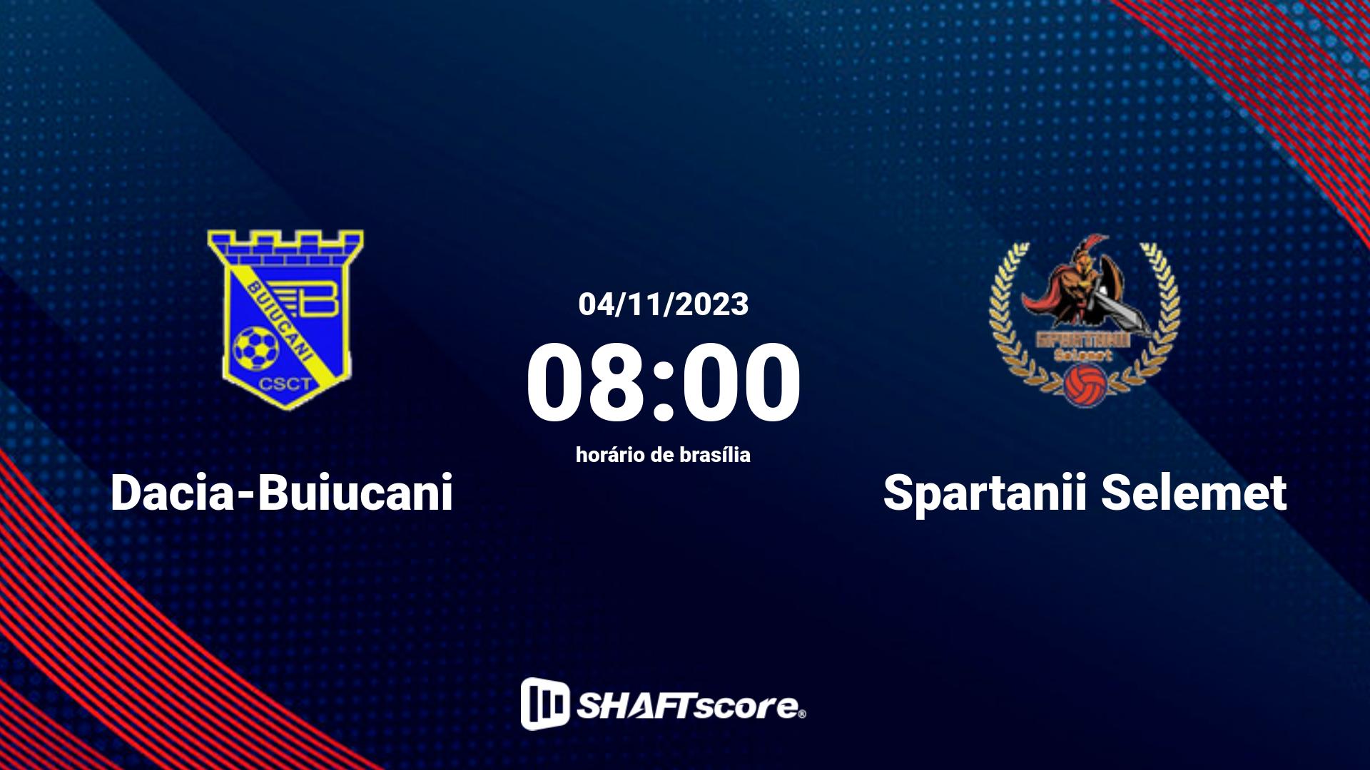 Estatísticas do jogo Dacia-Buiucani vs Spartanii Selemet 04.11 08:00