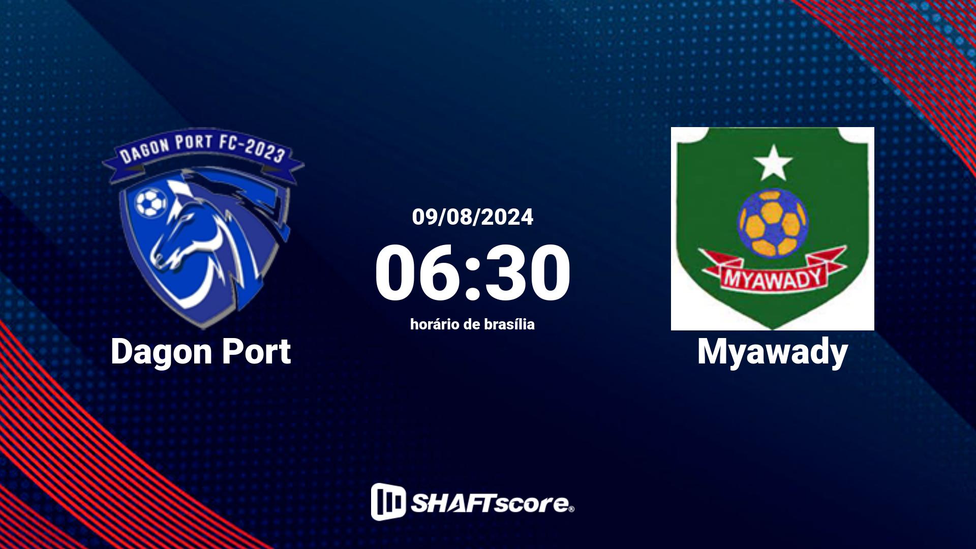 Estatísticas do jogo Dagon Port vs Myawady 09.08 06:30