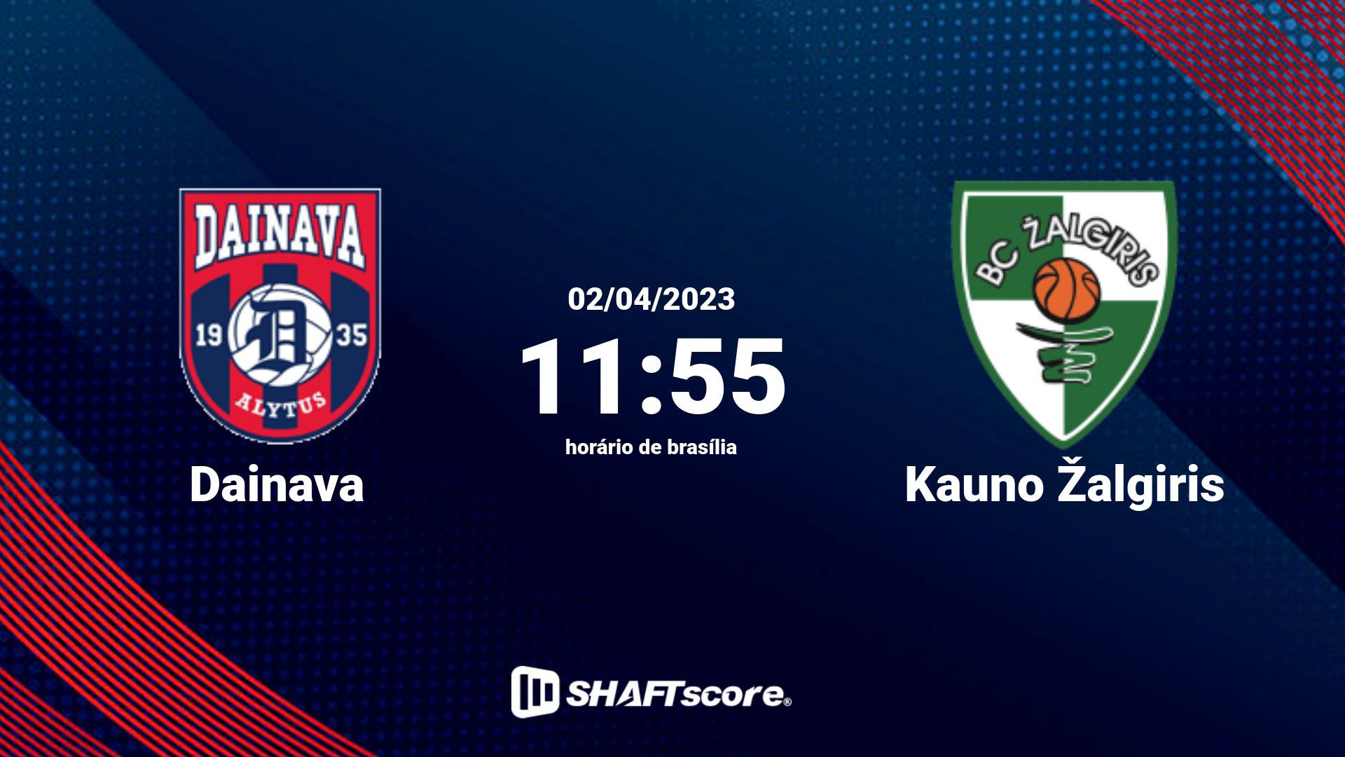 Estatísticas do jogo Dainava vs Kauno Žalgiris 02.04 11:55