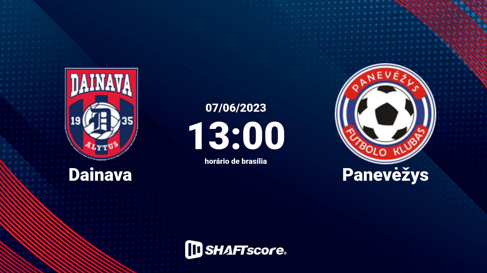 Estatísticas do jogo Dainava vs Panevėžys 07.06 13:00