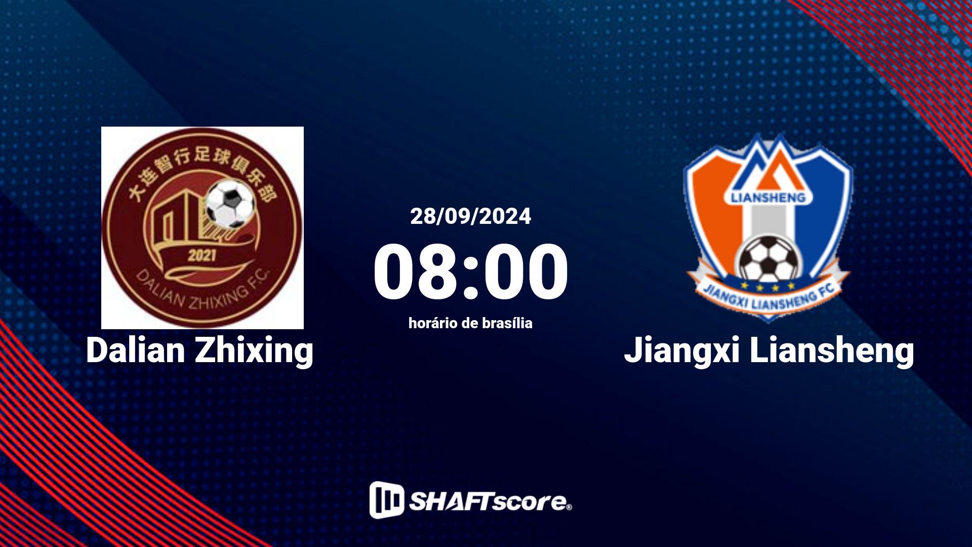 Estatísticas do jogo Dalian Zhixing vs Jiangxi Liansheng 28.09 08:00