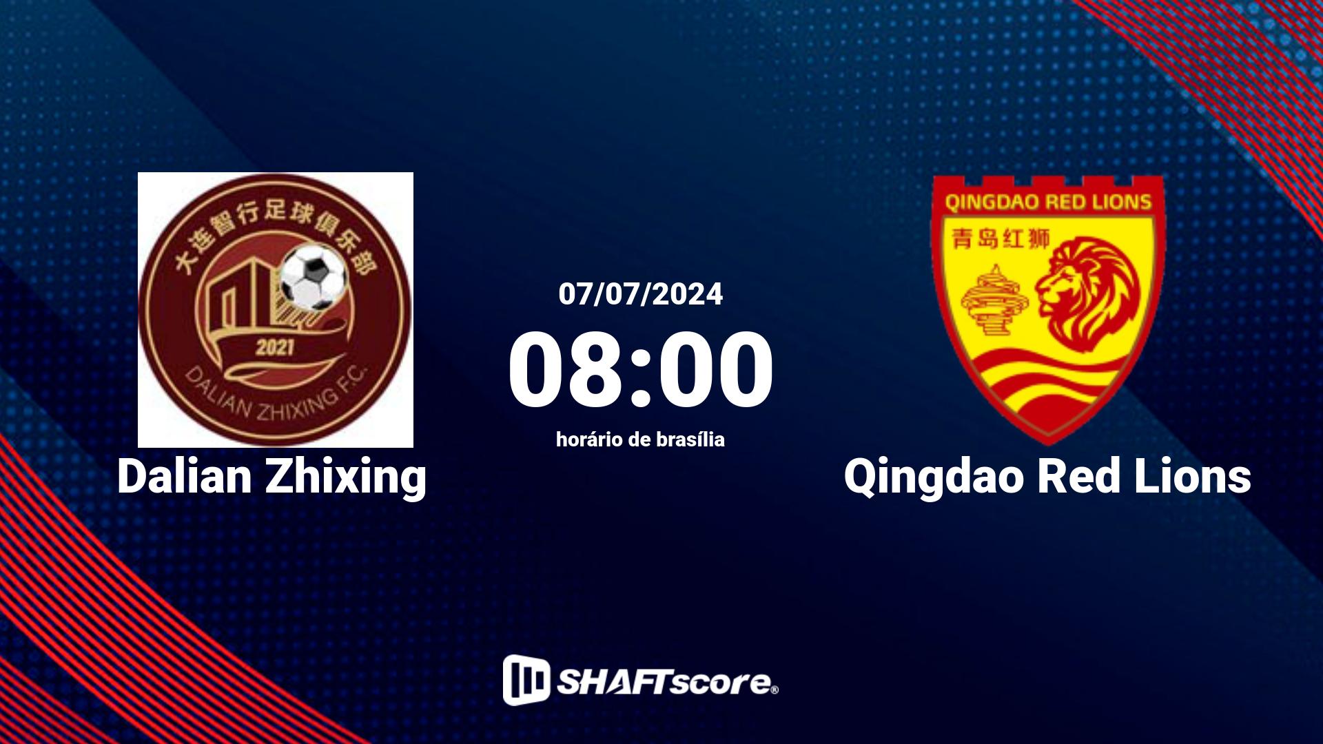 Estatísticas do jogo Dalian Zhixing vs Qingdao Red Lions 07.07 08:00