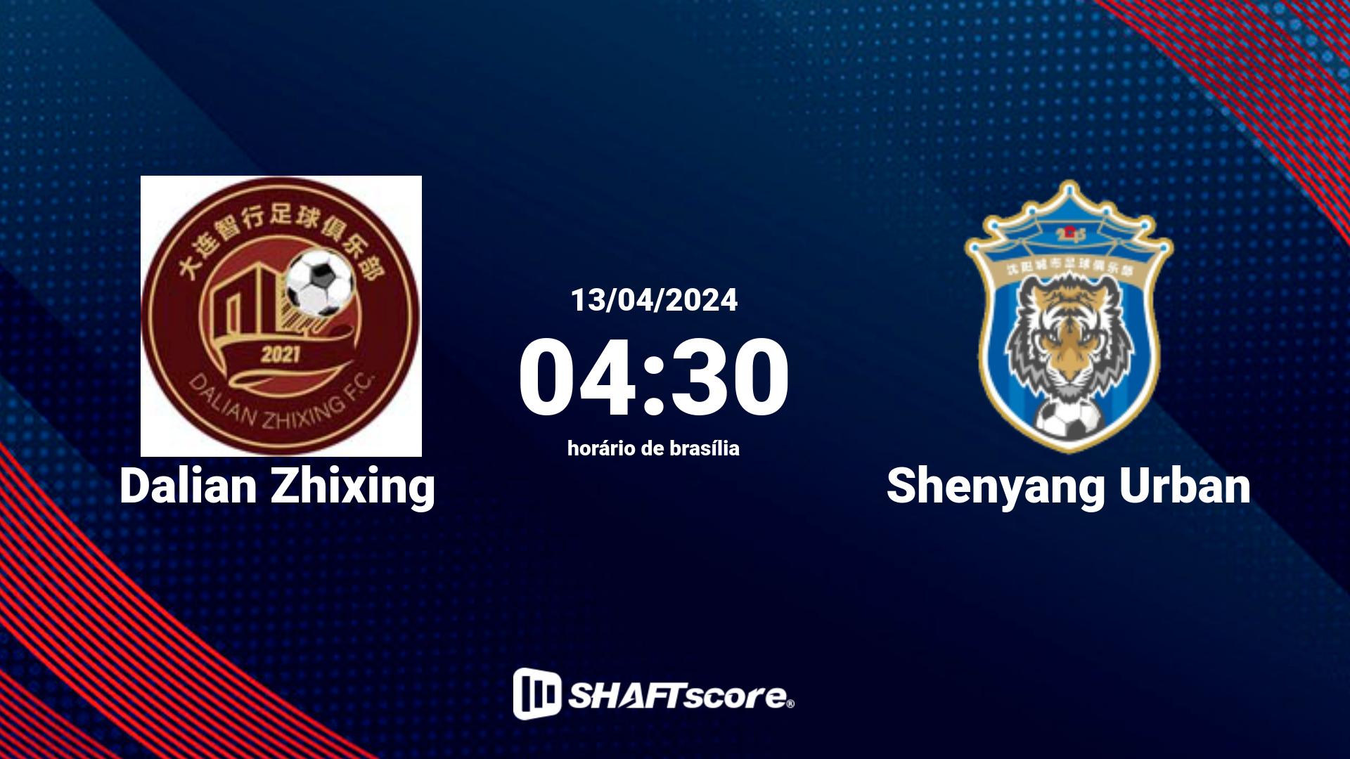 Estatísticas do jogo Dalian Zhixing vs Shenyang Urban 13.04 04:30