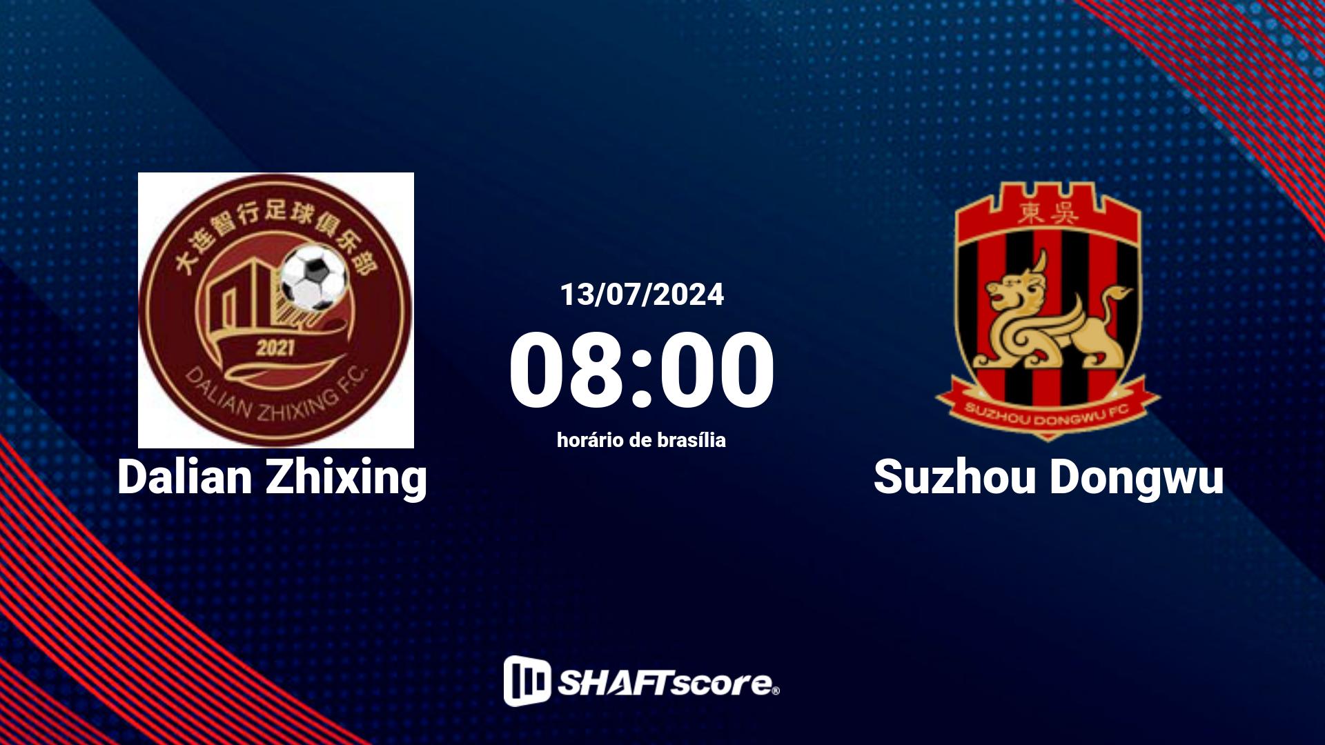 Estatísticas do jogo Dalian Zhixing vs Suzhou Dongwu 13.07 08:00