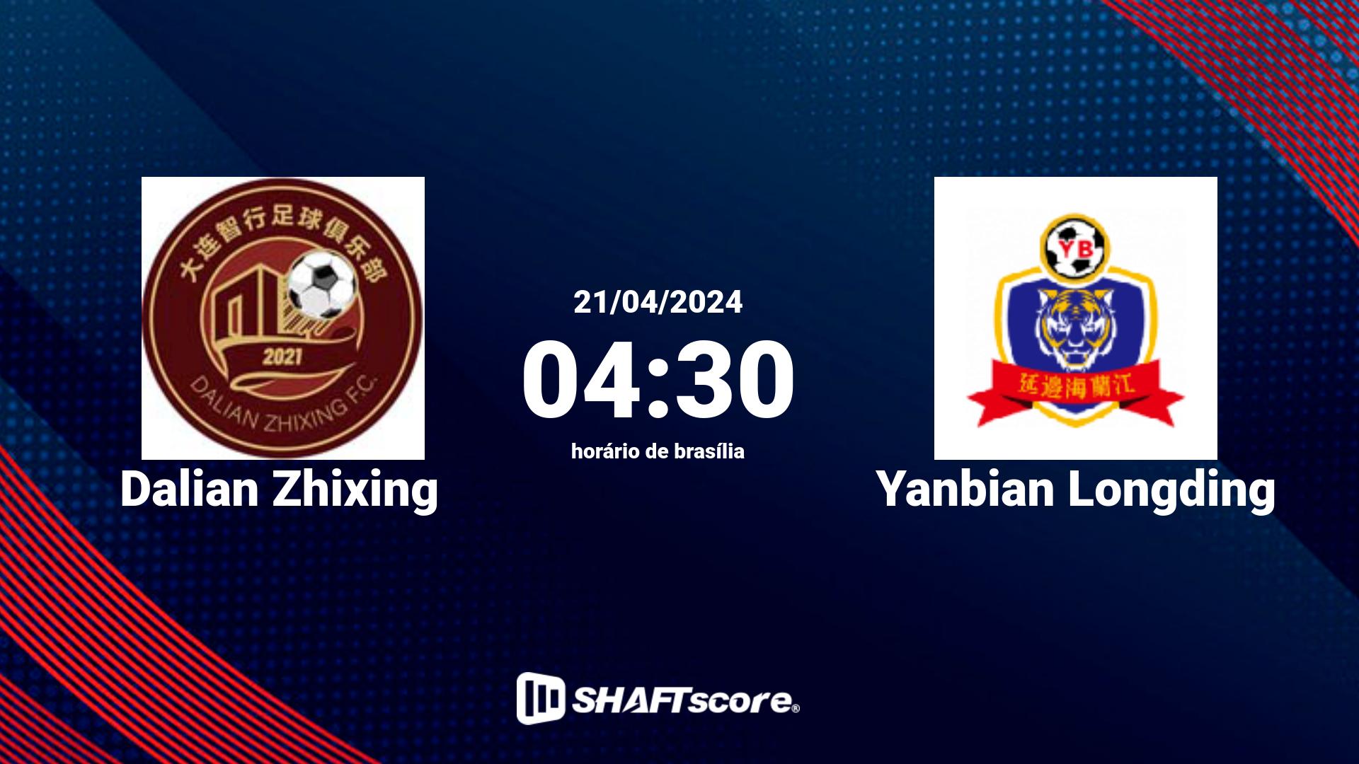 Estatísticas do jogo Dalian Zhixing vs Yanbian Longding 21.04 04:30