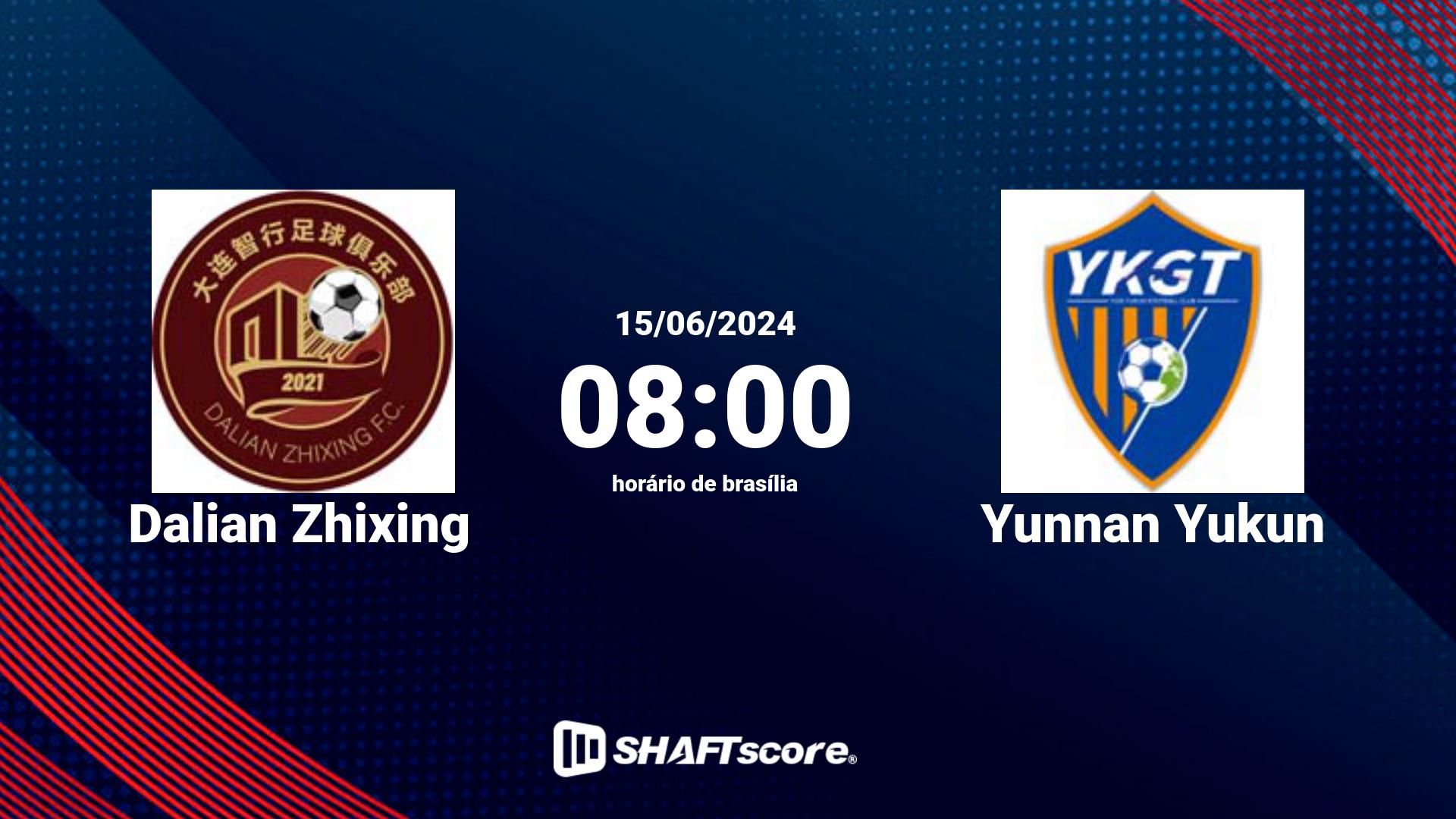 Estatísticas do jogo Dalian Zhixing vs Yunnan Yukun 15.06 08:00