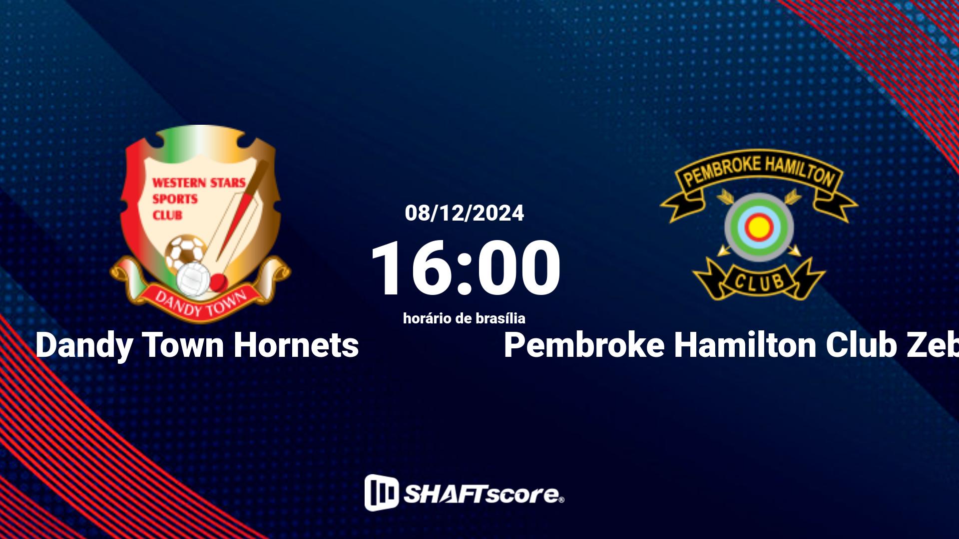 Estatísticas do jogo Dandy Town Hornets vs Pembroke Hamilton Club Zebras 08.12 16:00