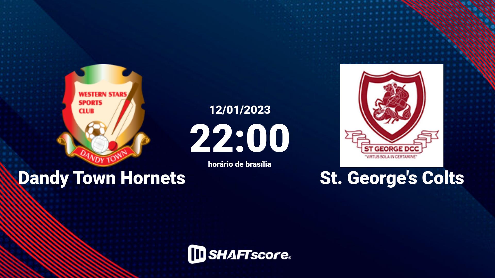 Estatísticas do jogo Dandy Town Hornets vs St. George's Colts 12.01 22:00