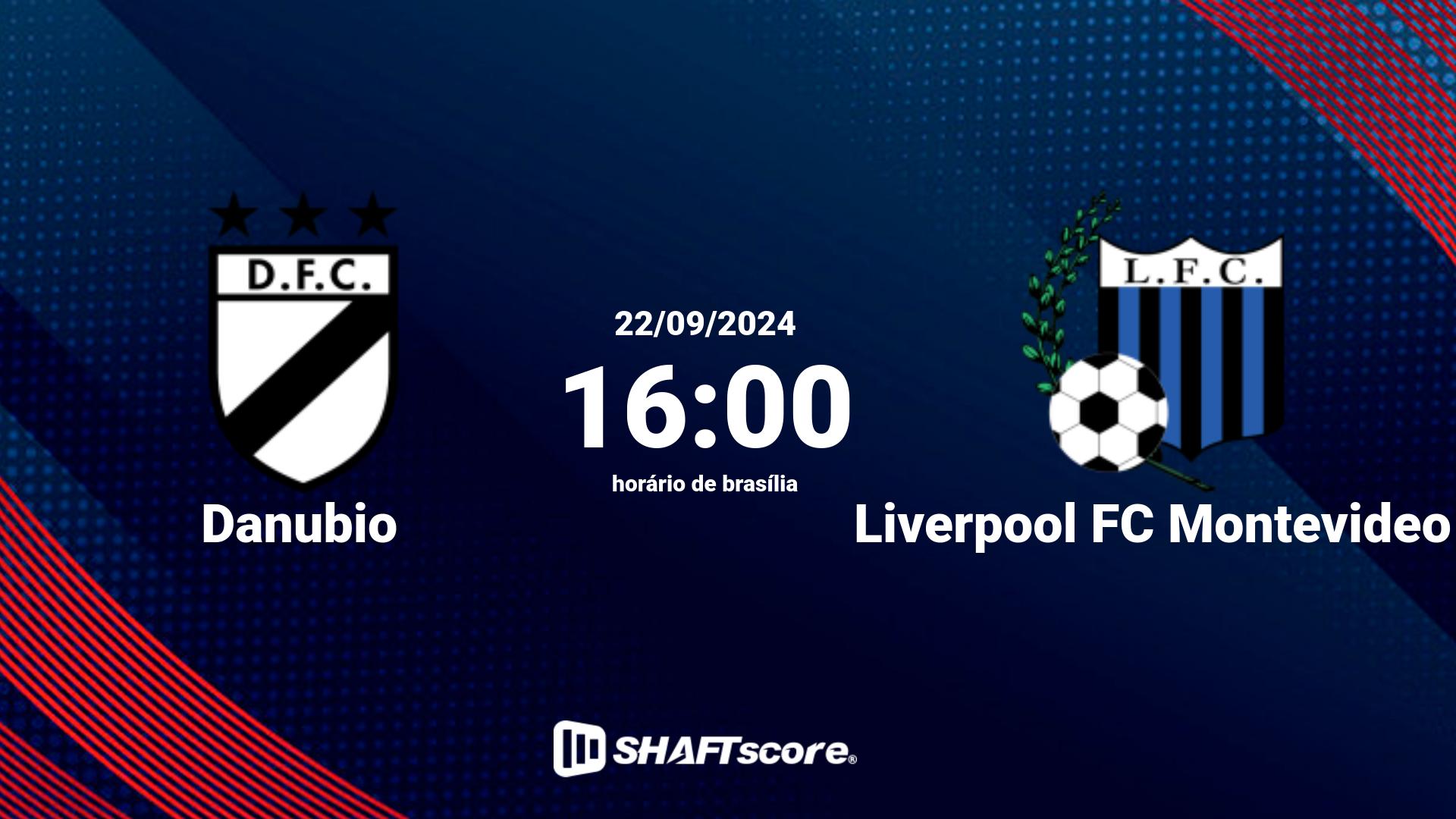 Estatísticas do jogo Danubio vs Liverpool FC Montevideo 22.09 16:00