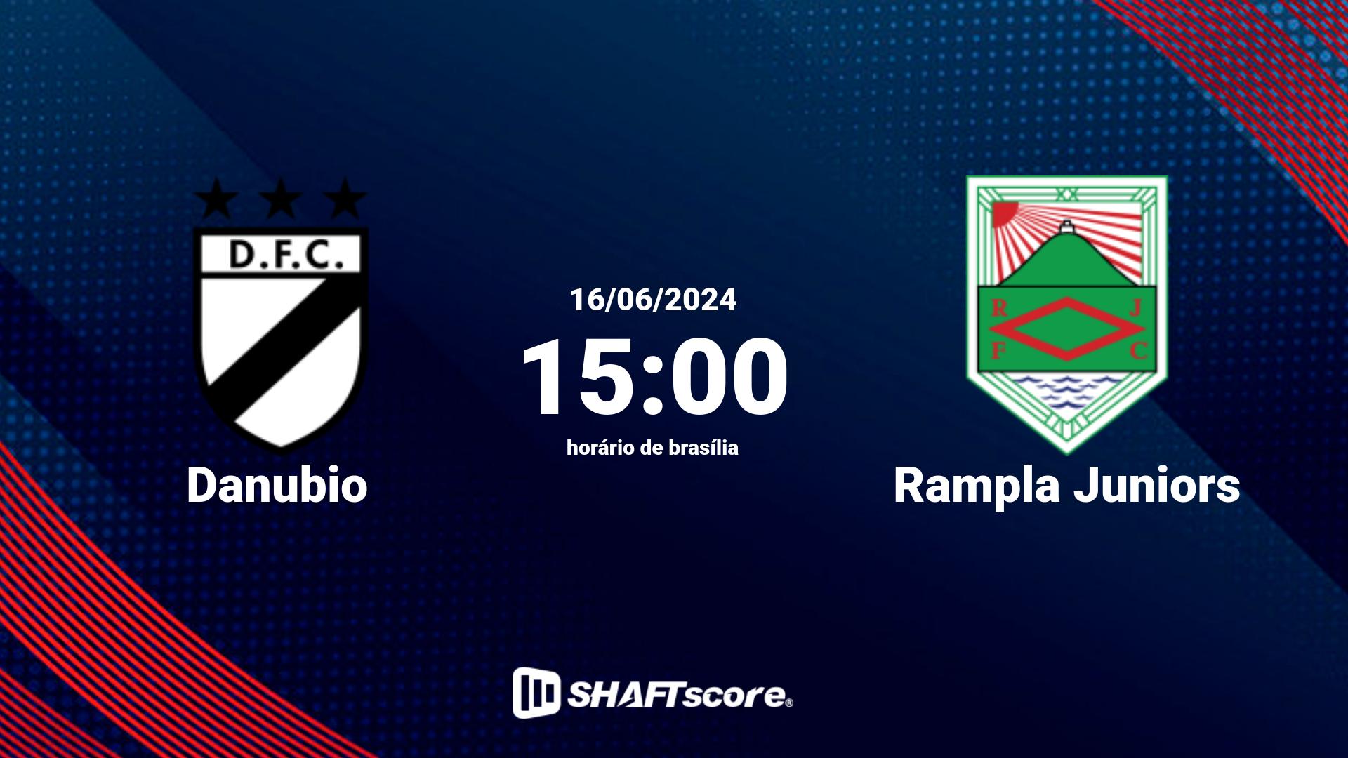 Estatísticas do jogo Danubio vs Rampla Juniors 16.06 15:00