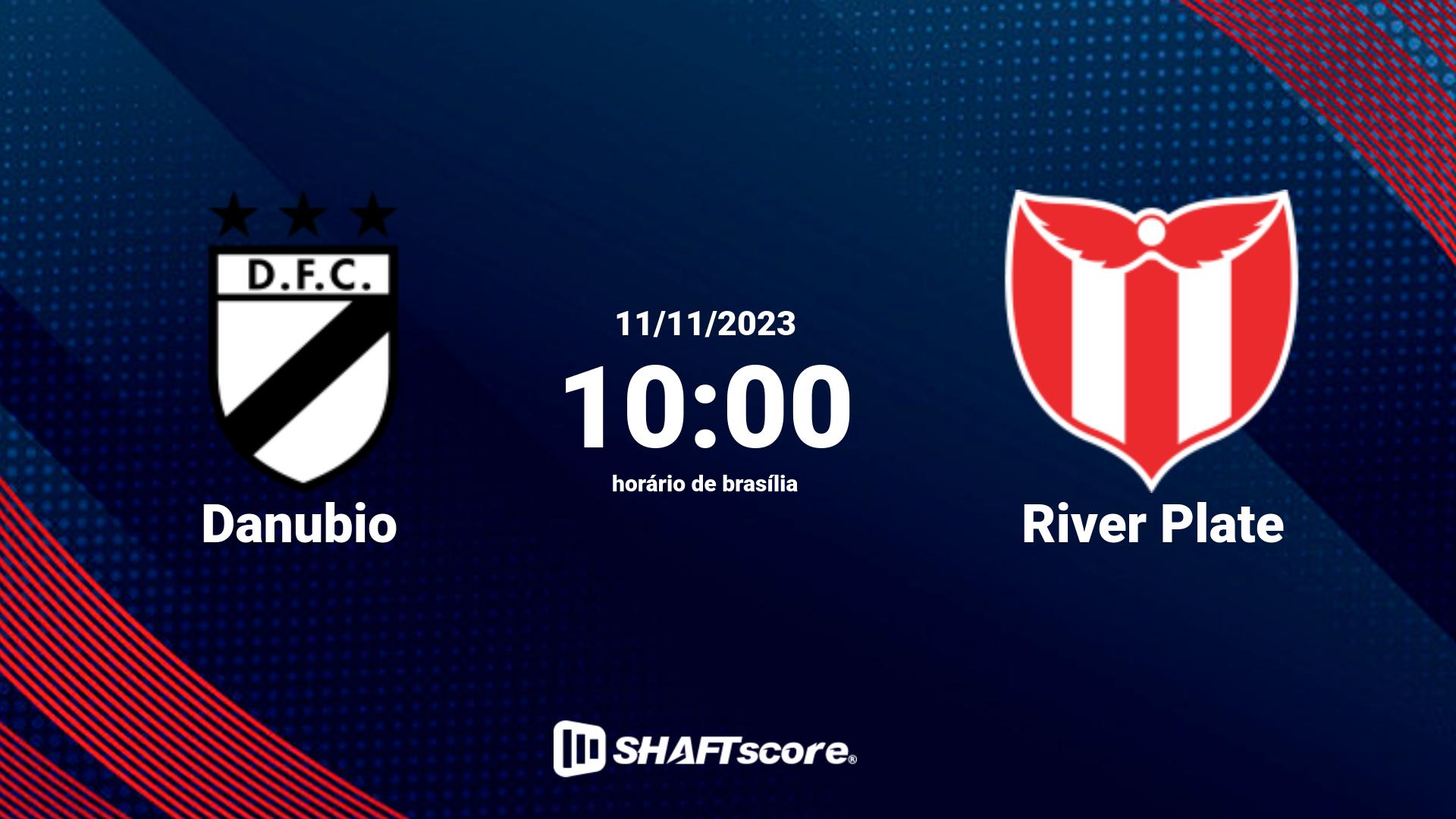 Estatísticas do jogo Danubio vs River Plate 11.11 10:00