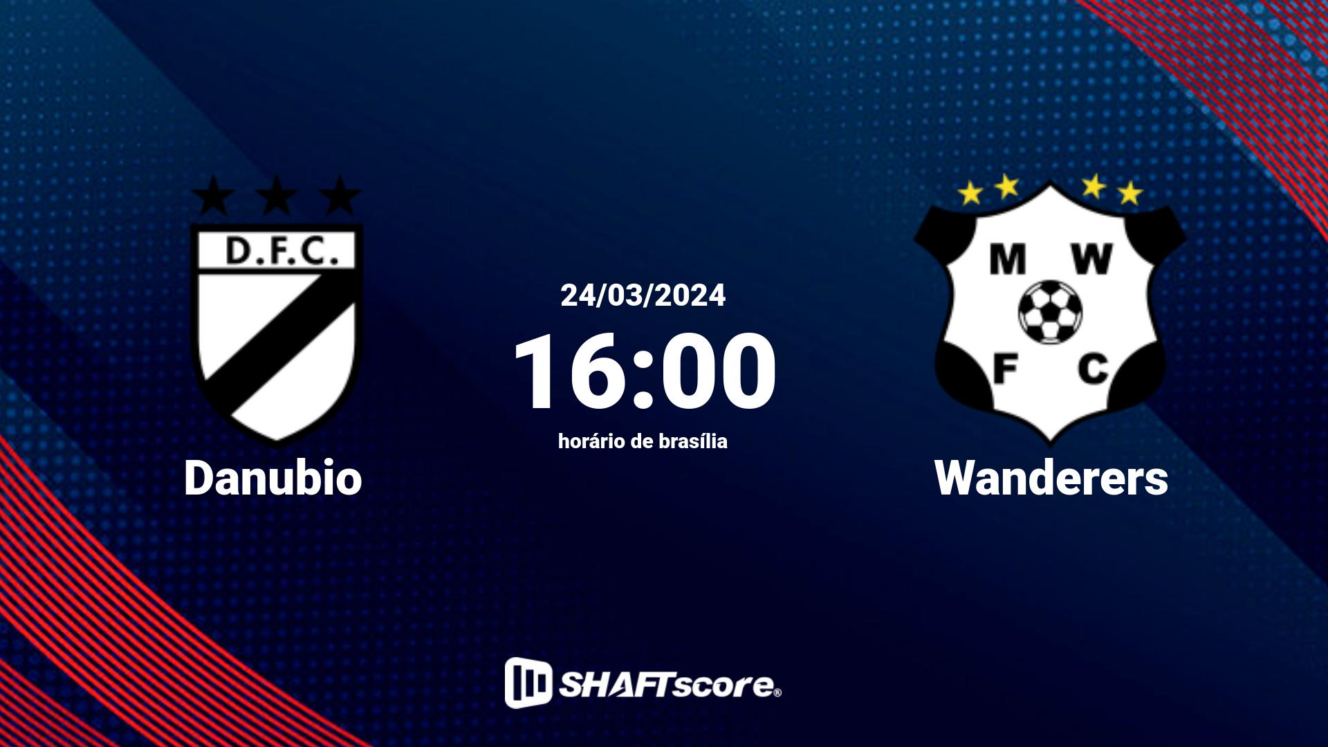 Estatísticas do jogo Danubio vs Wanderers 24.03 16:00