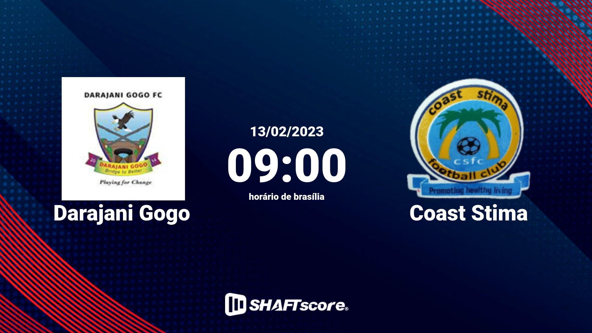 Estatísticas do jogo Darajani Gogo vs Coast Stima 13.02 09:00