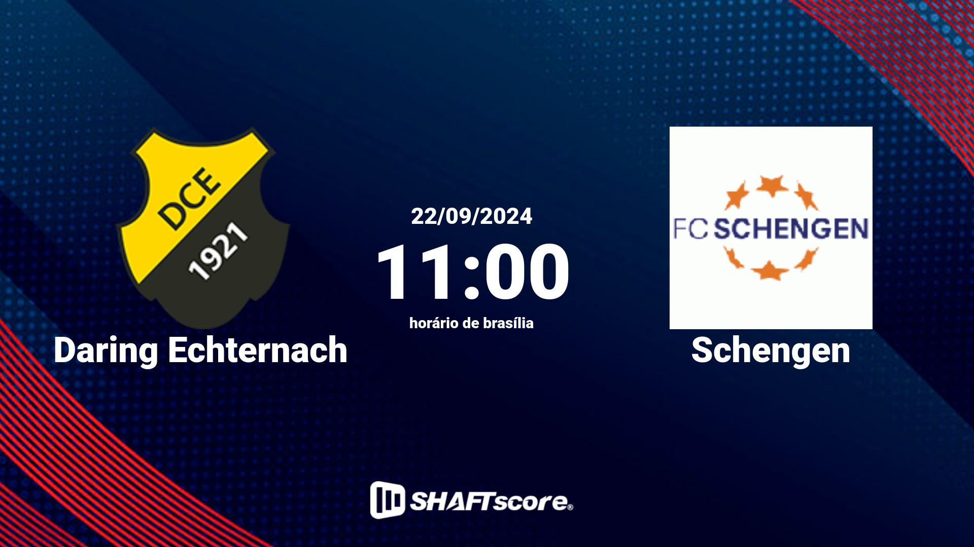 Estatísticas do jogo Daring Echternach vs Schengen 22.09 11:00