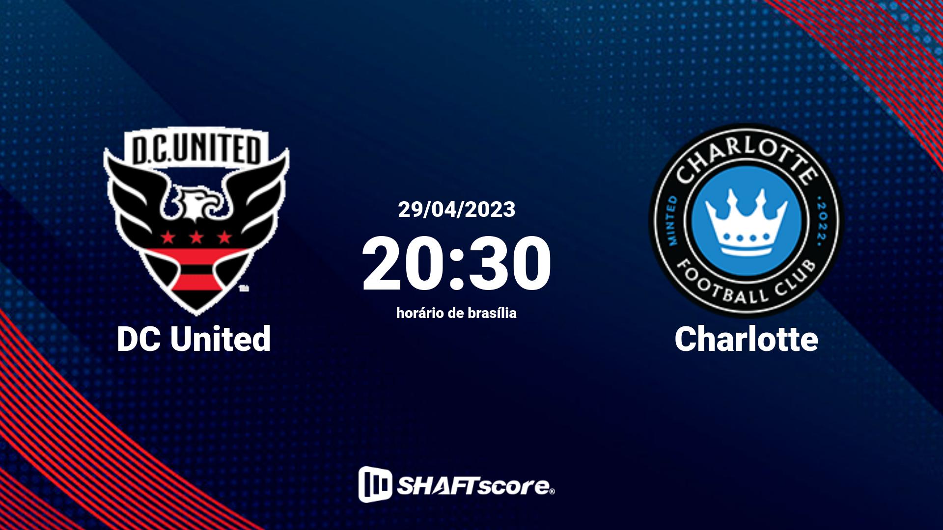 Estatísticas do jogo DC United vs Charlotte 29.04 20:30