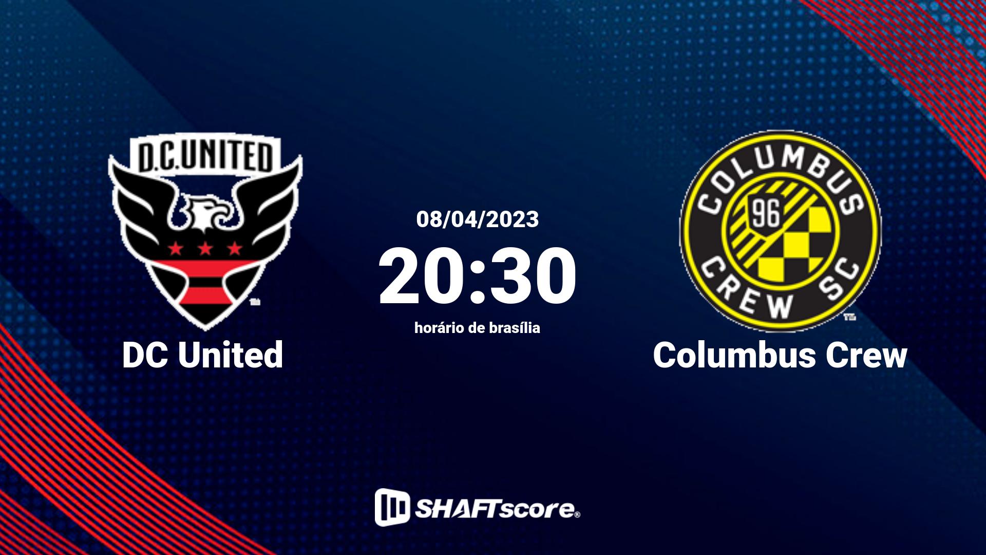 Estatísticas do jogo DC United vs Columbus Crew 08.04 20:30