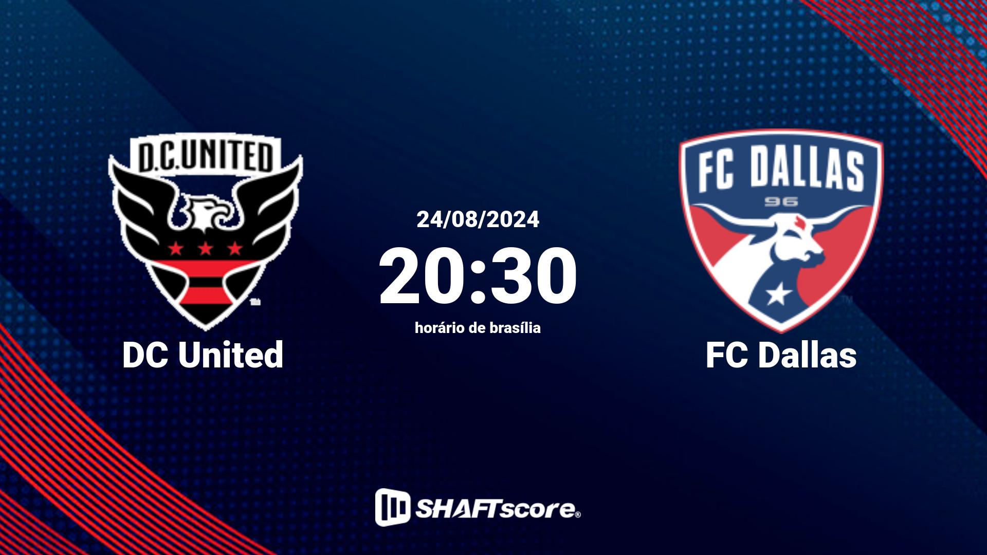 Estatísticas do jogo DC United vs FC Dallas 24.08 20:30