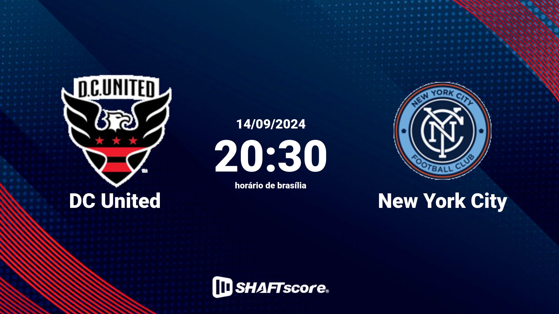 Estatísticas do jogo DC United vs New York City 14.09 20:30