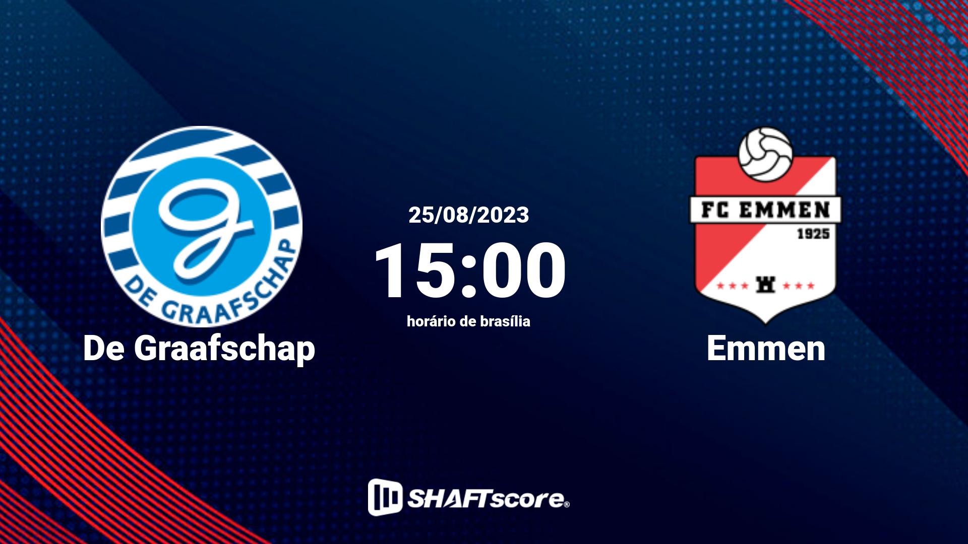 Estatísticas do jogo De Graafschap vs Emmen 25.08 15:00