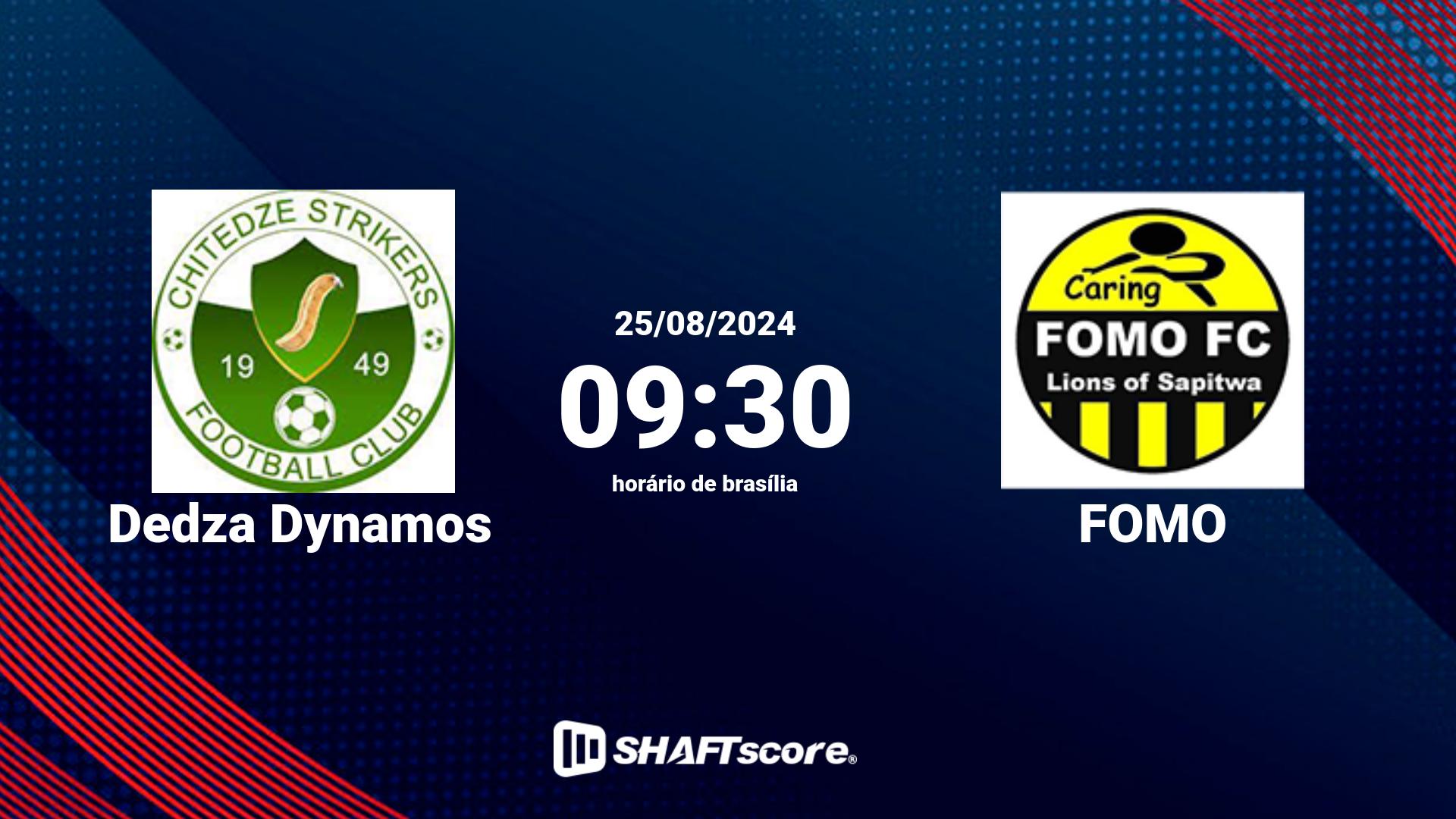 Estatísticas do jogo Dedza Dynamos vs FOMO 25.08 09:30