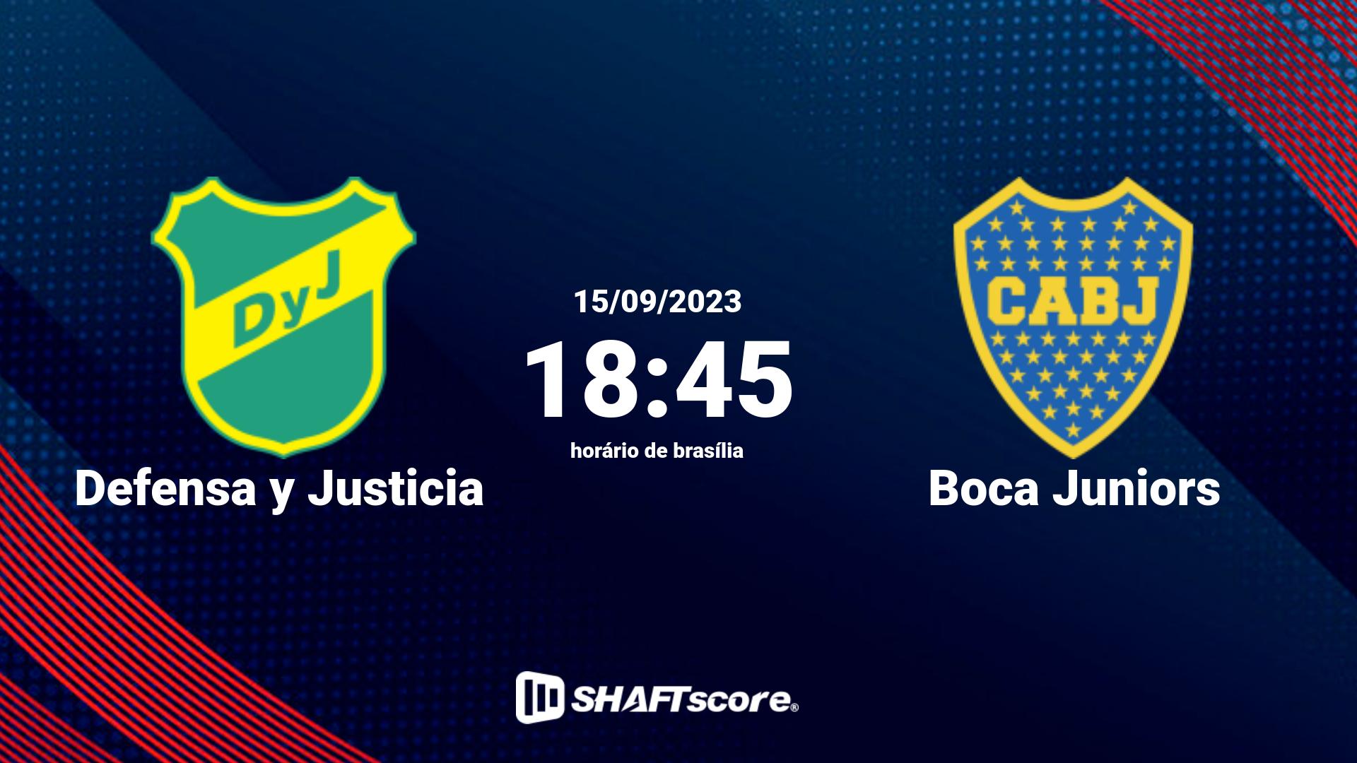 Estatísticas do jogo Defensa y Justicia vs Boca Juniors 15.09 18:45