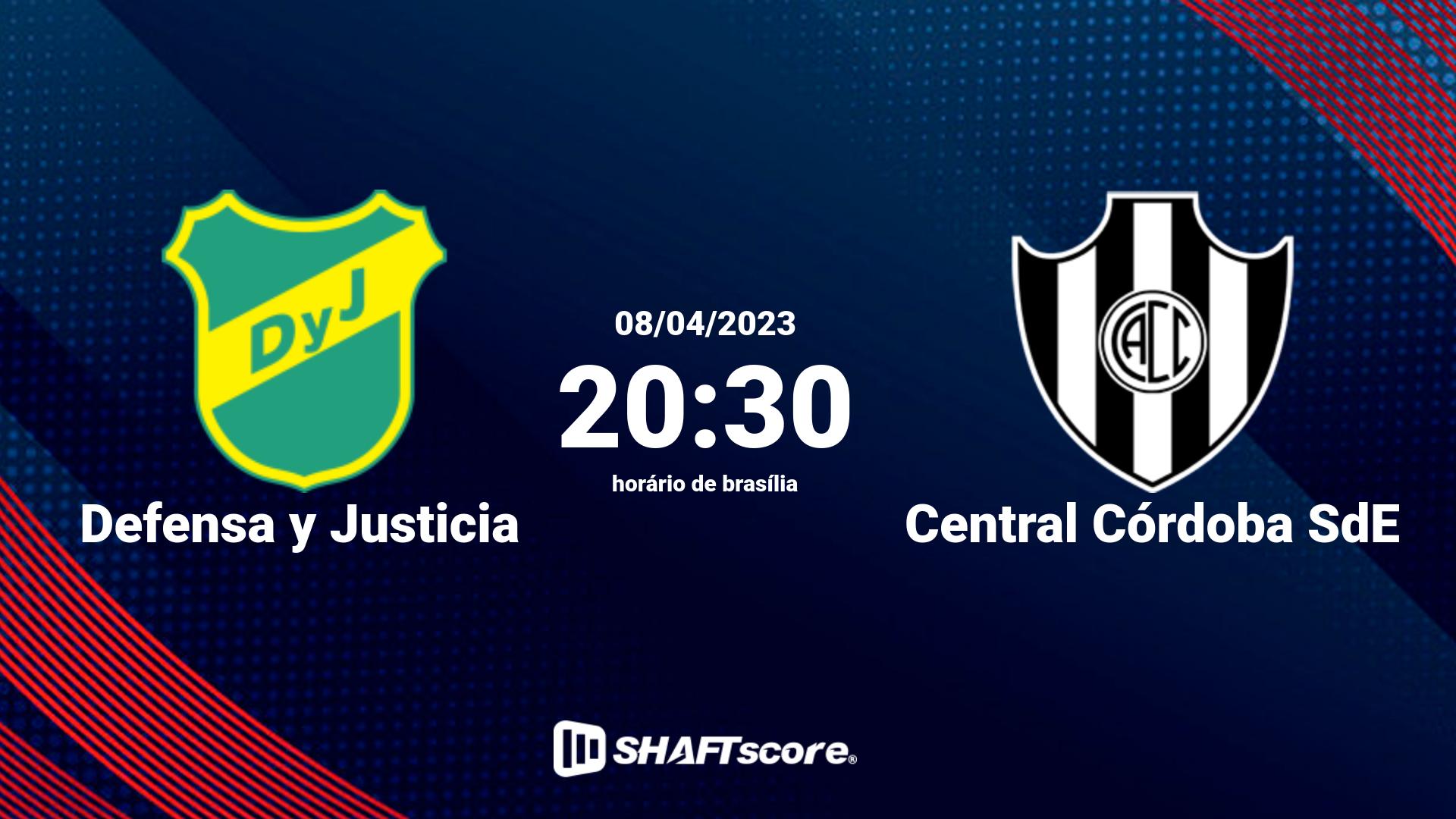 Estatísticas do jogo Defensa y Justicia vs Central Córdoba SdE 08.04 20:30