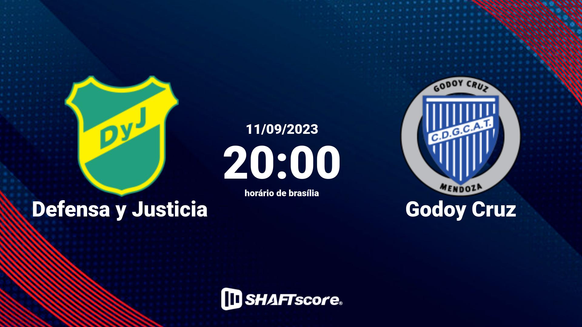 Estatísticas do jogo Defensa y Justicia vs Godoy Cruz 11.09 20:00