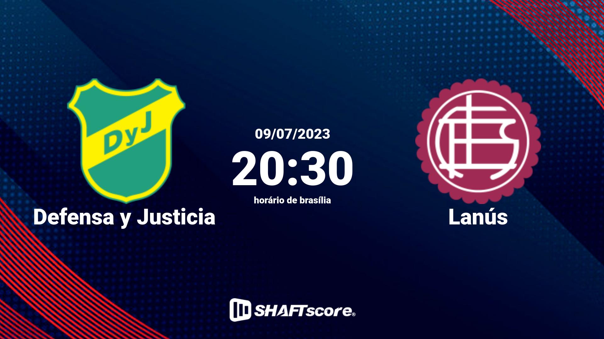 Estatísticas do jogo Defensa y Justicia vs Lanús 09.07 20:30