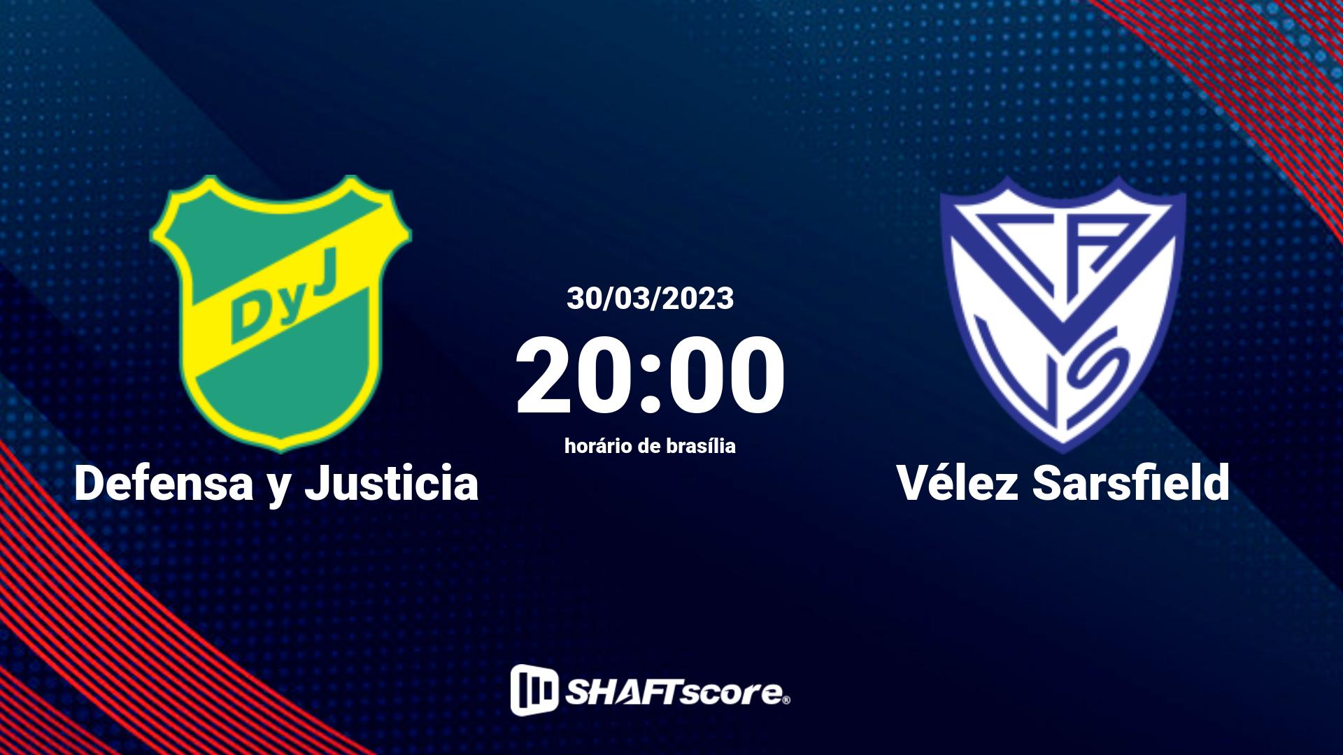 Estatísticas do jogo Defensa y Justicia vs Vélez Sarsfield 30.03 20:00