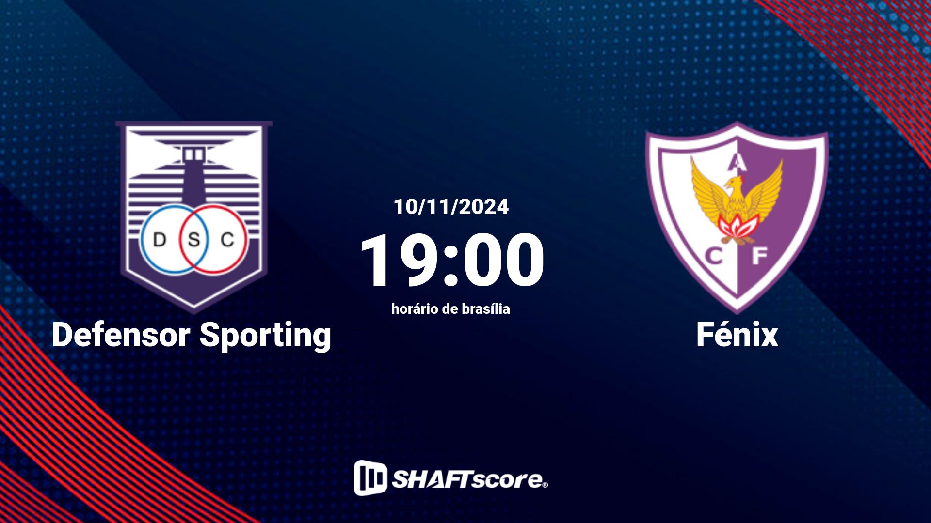 Estatísticas do jogo Defensor Sporting vs Fénix 10.11 19:00