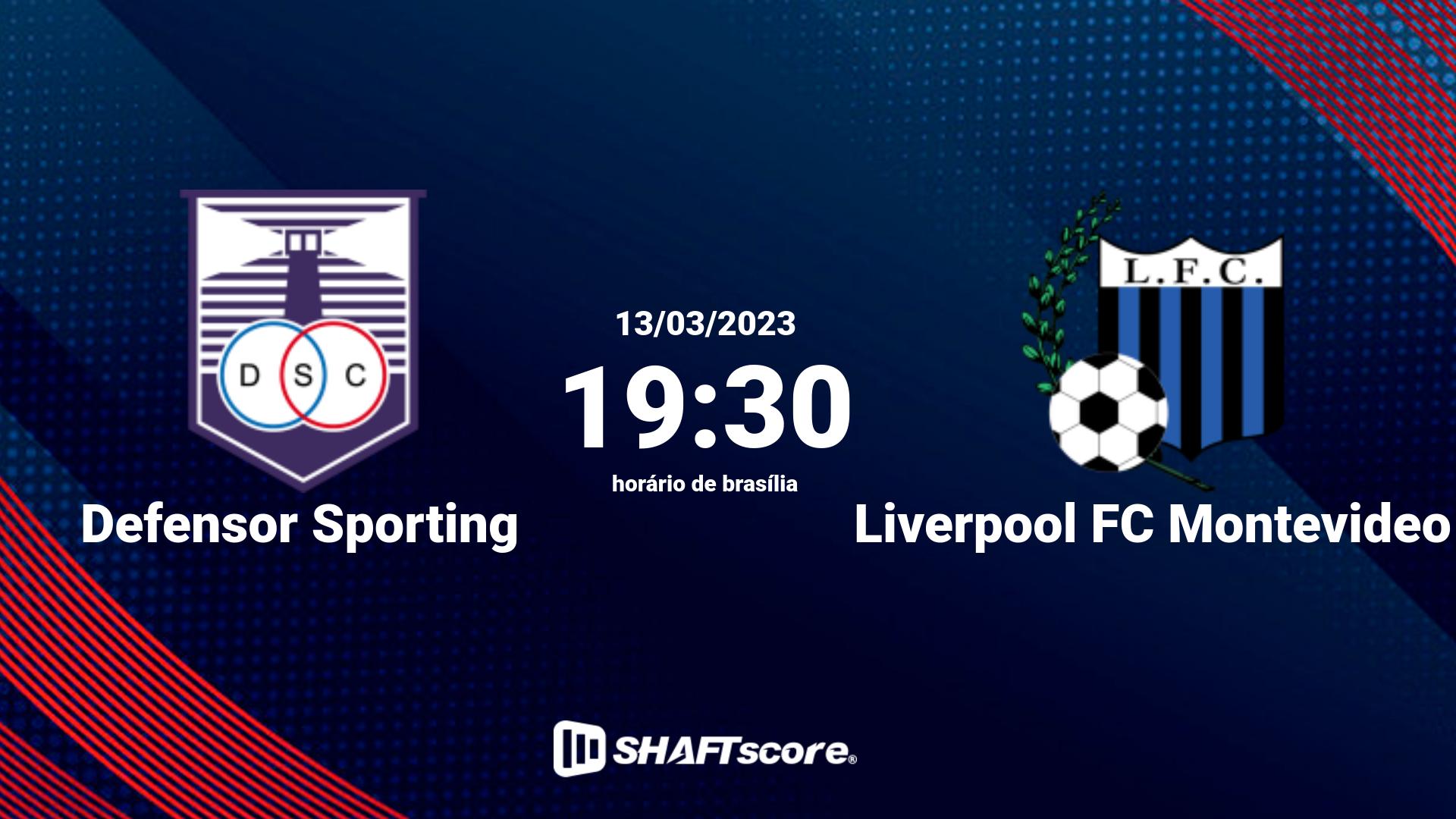 Estatísticas do jogo Defensor Sporting vs Liverpool FC Montevideo 13.03 19:30