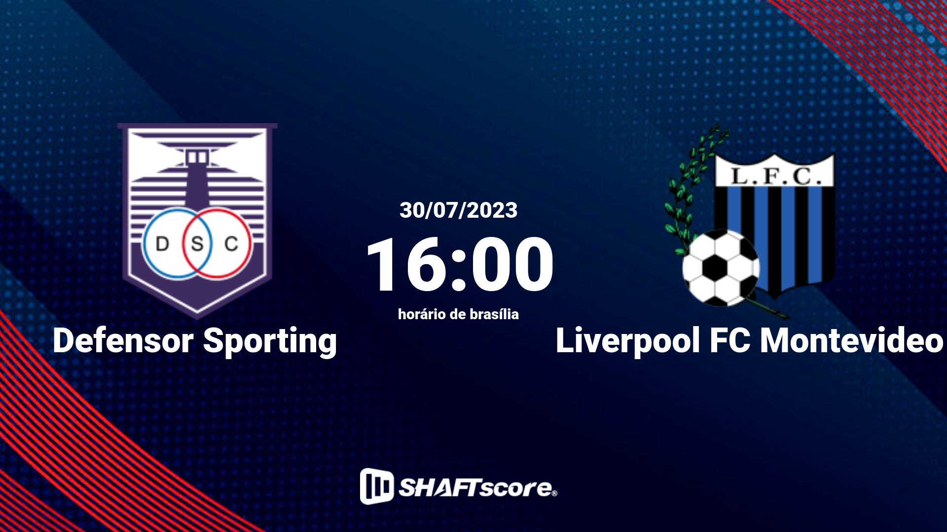 Estatísticas do jogo Defensor Sporting vs Liverpool FC Montevideo 30.07 16:00