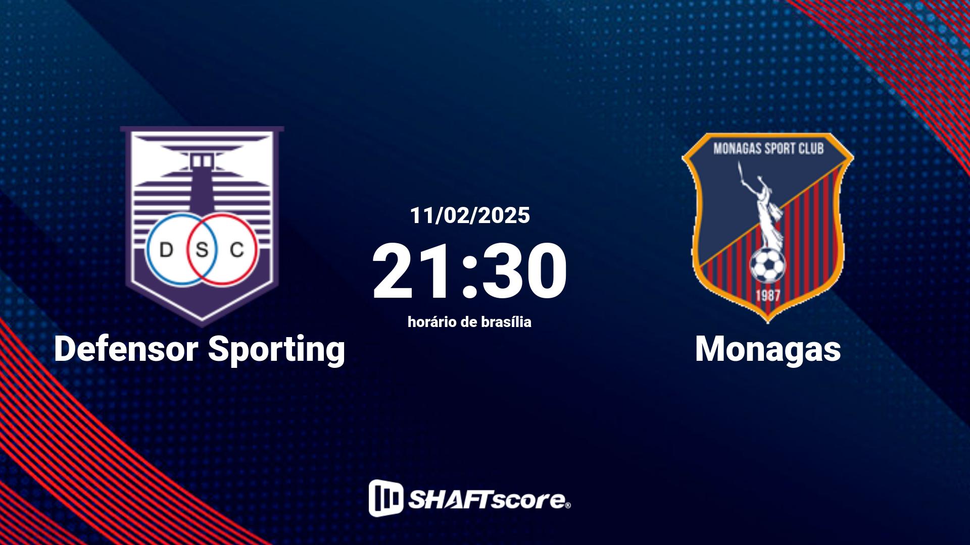 Estatísticas do jogo Defensor Sporting vs Monagas 11.02 21:30