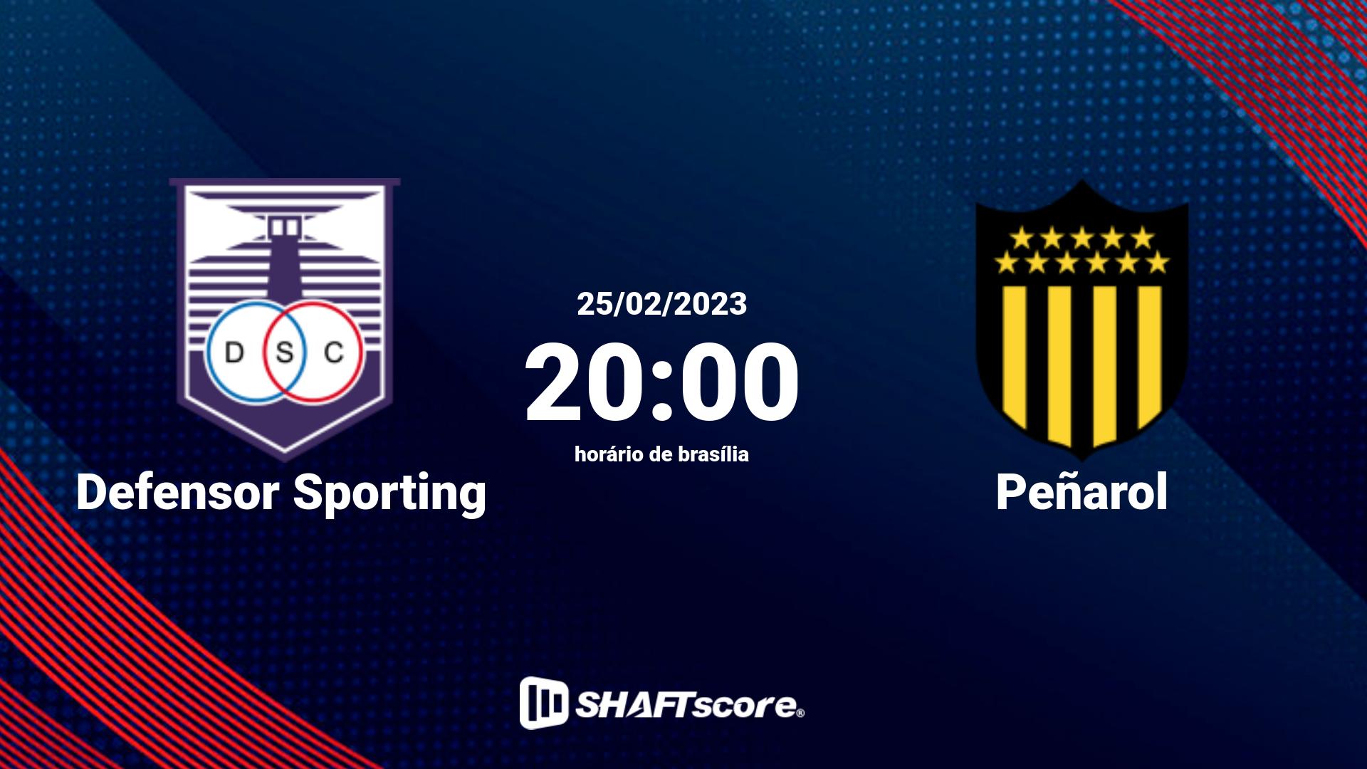 Estatísticas do jogo Defensor Sporting vs Peñarol 25.02 20:00