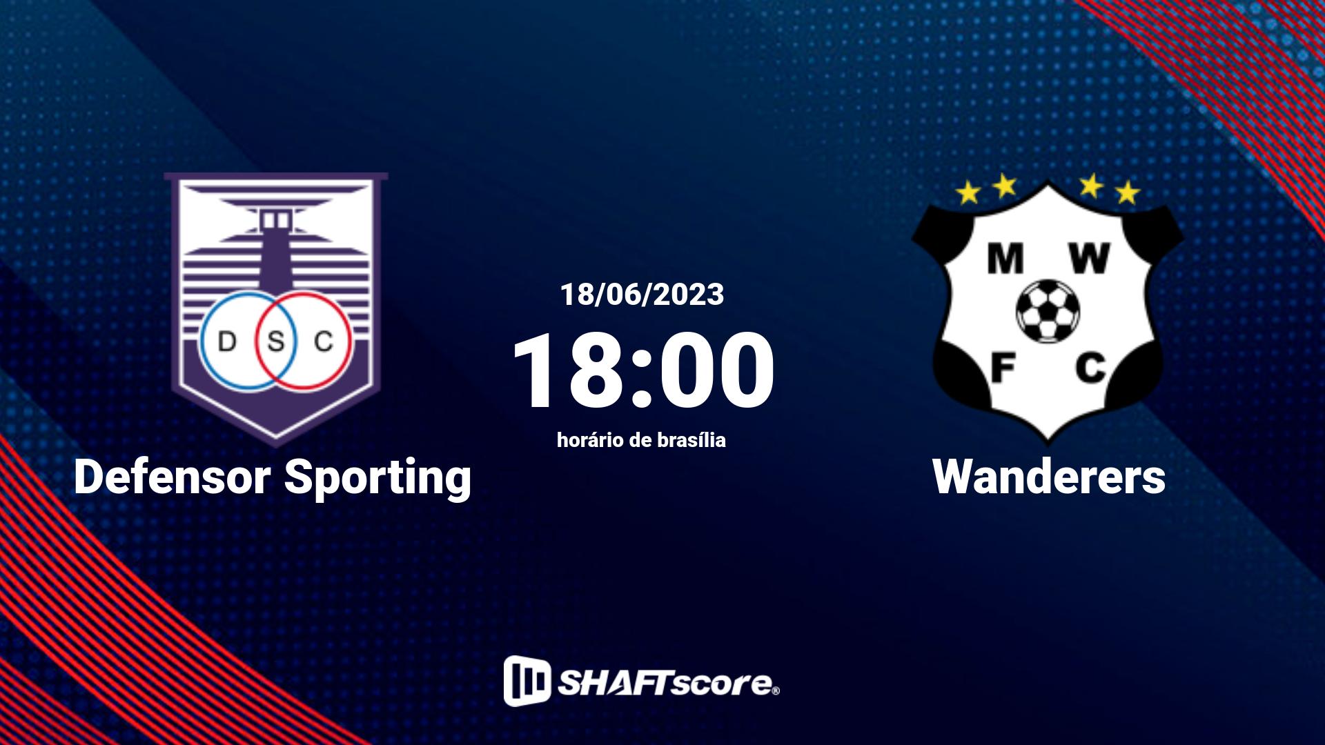 Estatísticas do jogo Defensor Sporting vs Wanderers 18.06 18:00