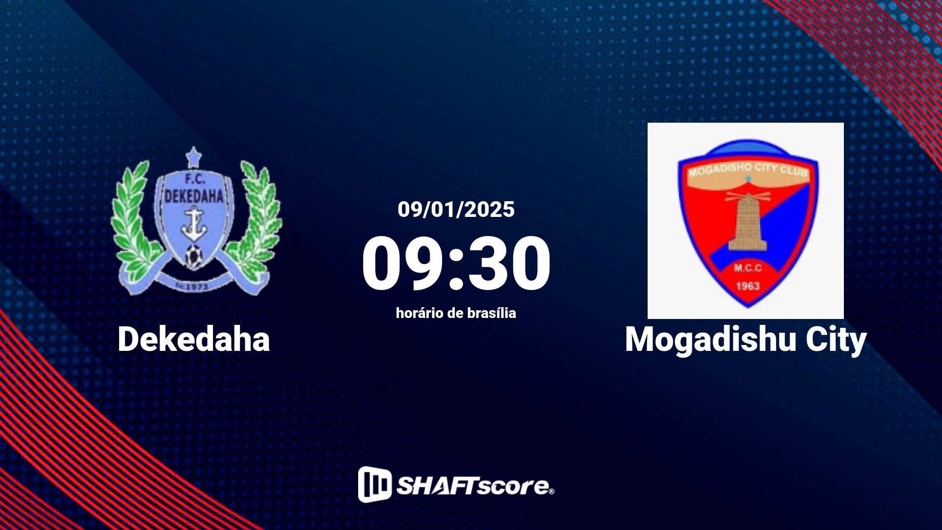 Estatísticas do jogo Dekedaha vs Mogadishu City 09.01 09:30