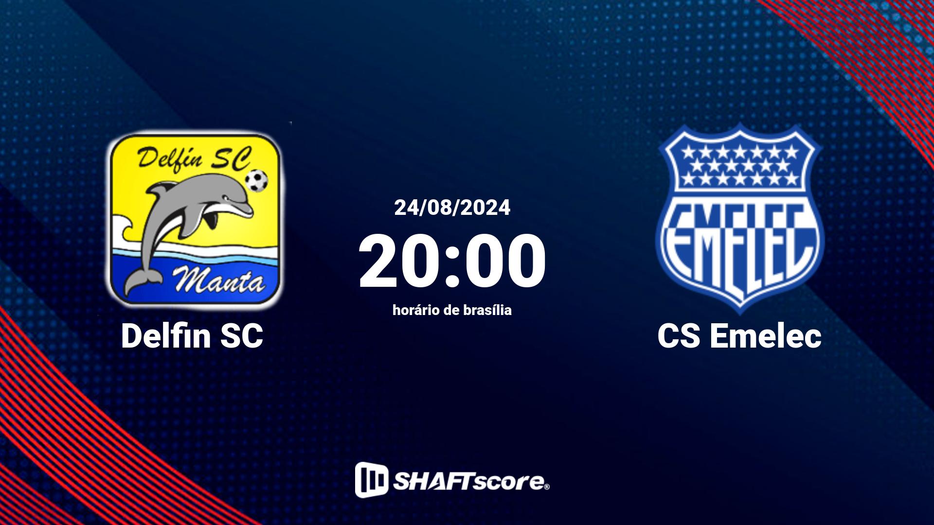 Estatísticas do jogo Delfin SC vs CS Emelec 24.08 20:00