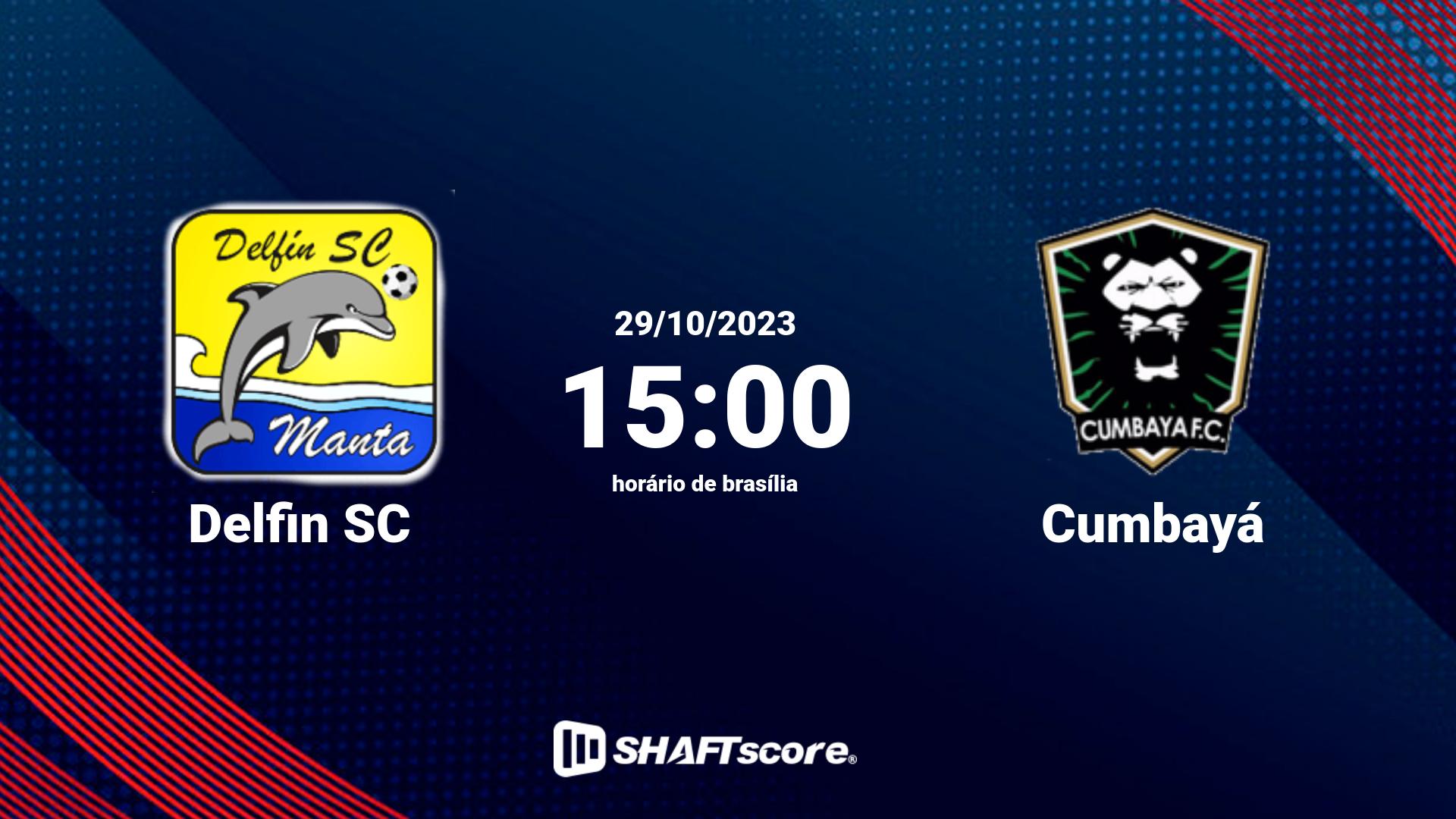 Estatísticas do jogo Delfin SC vs Cumbayá 29.10 15:00