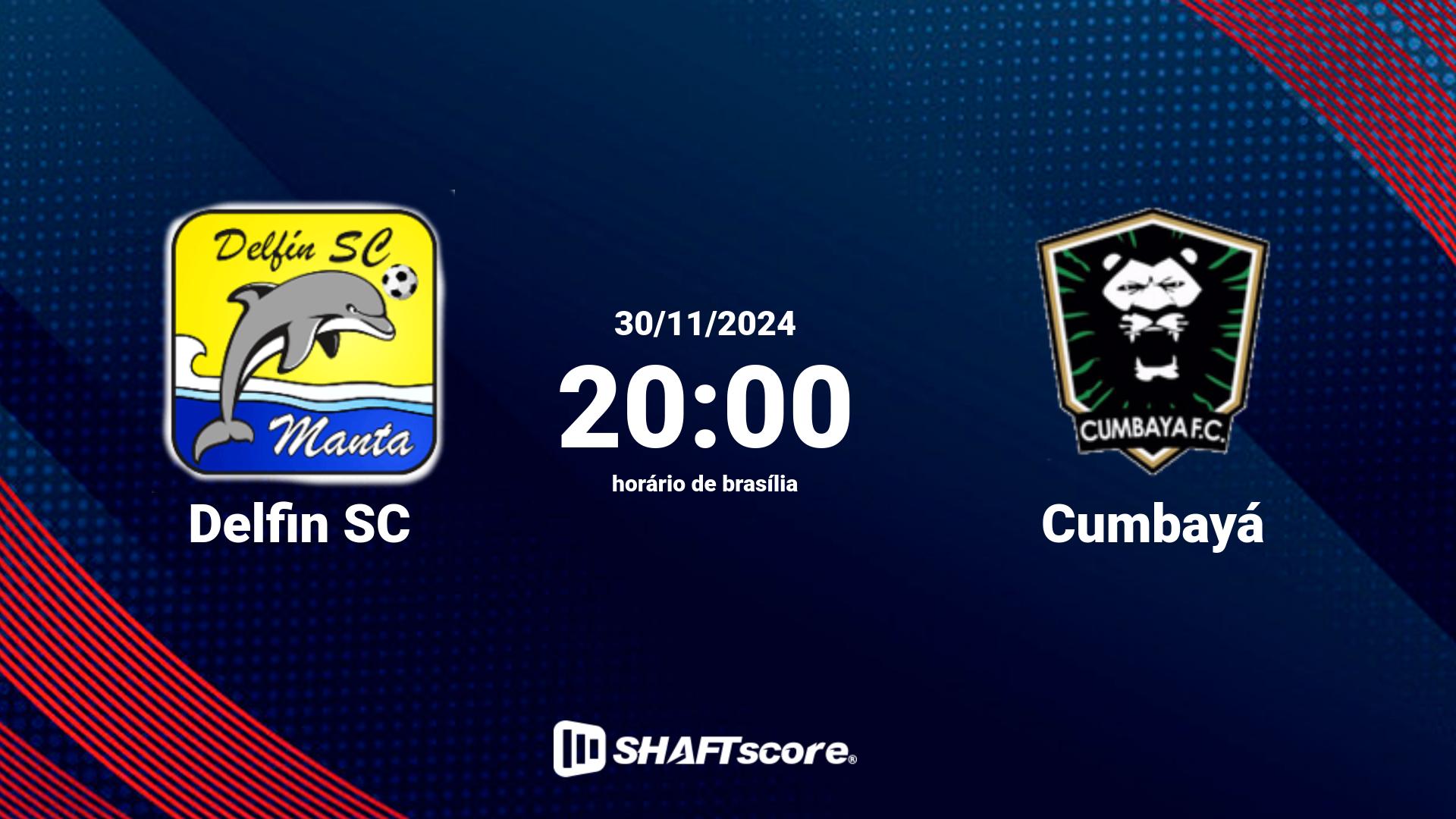 Estatísticas do jogo Delfin SC vs Cumbayá 30.11 20:00