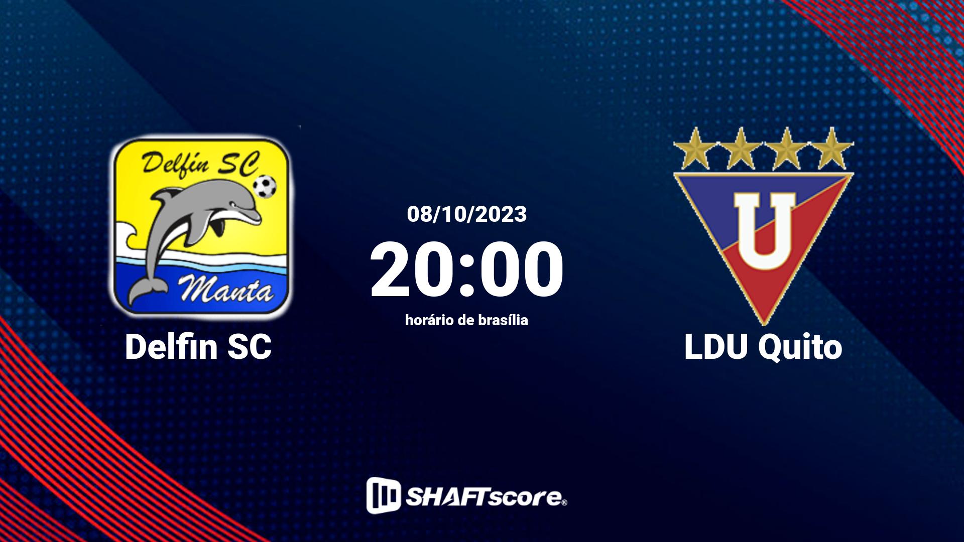 Estatísticas do jogo Delfin SC vs LDU Quito 08.10 20:00